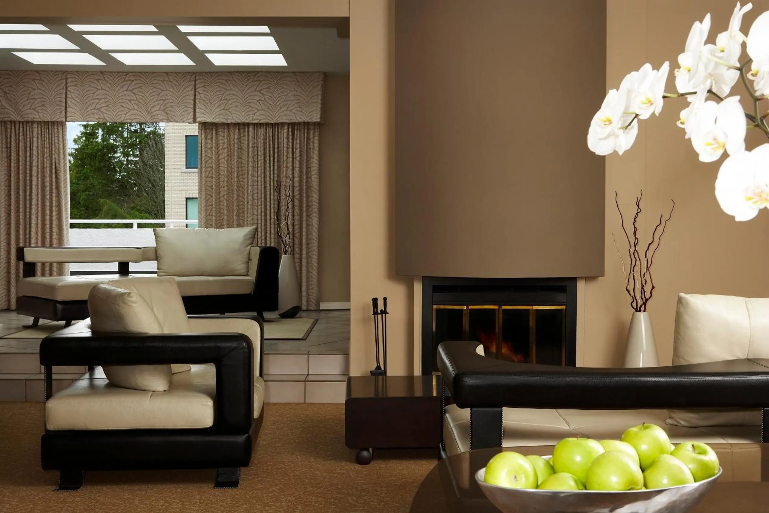 Living room in Rosellen Suites at Stanley Park