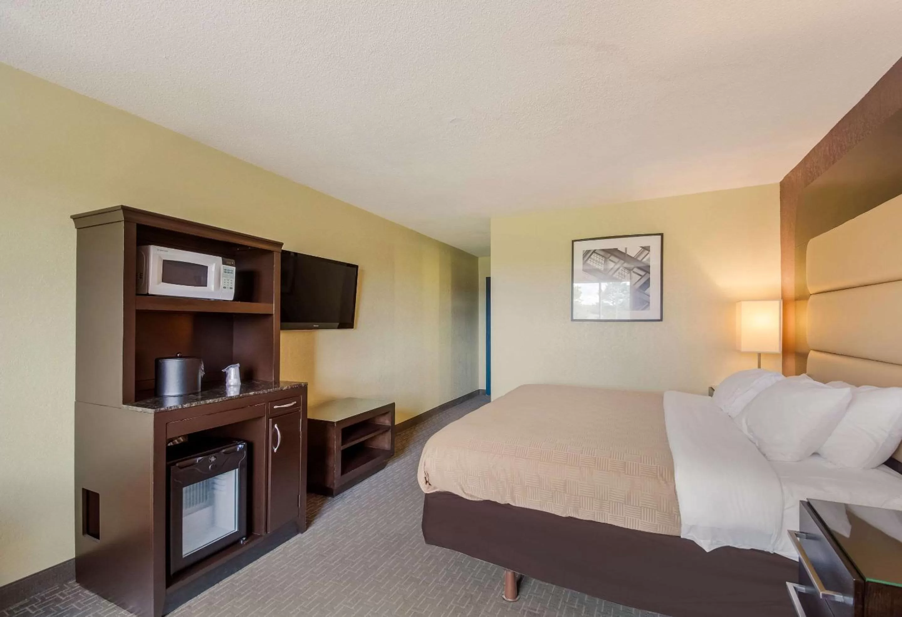 Bedroom, TV/Entertainment Center in Clarion Inn