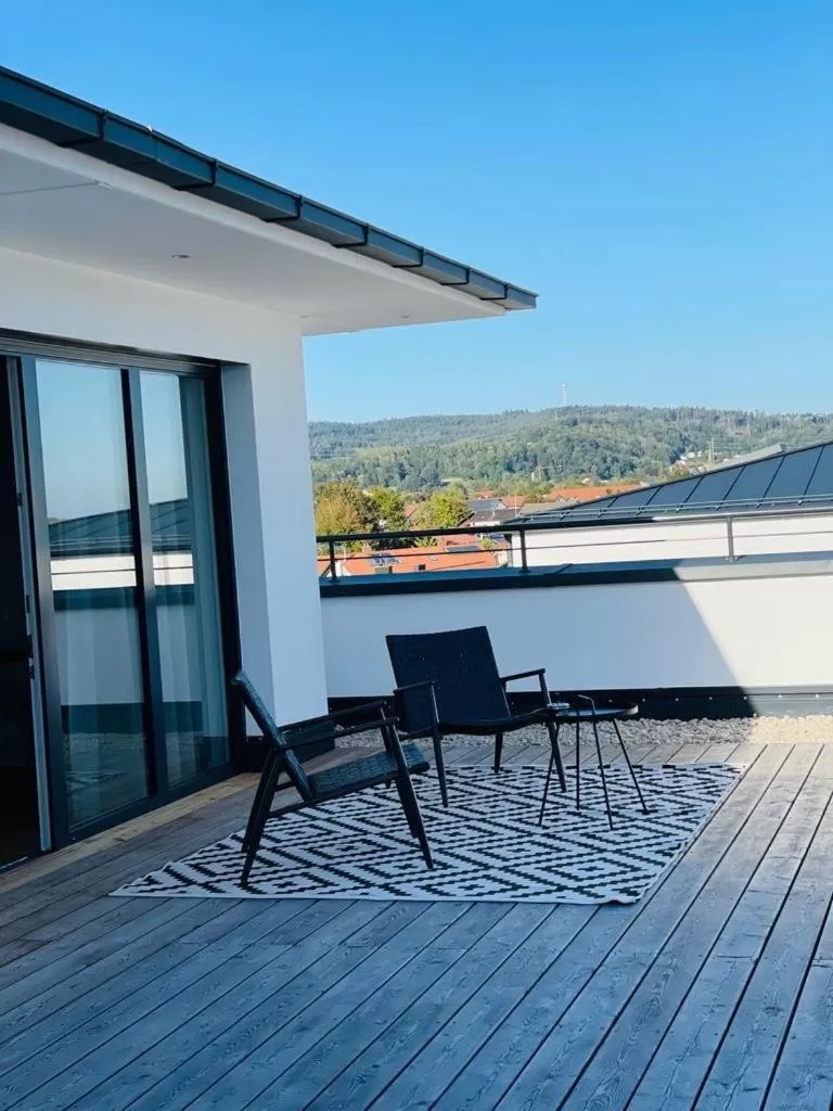 Balcony/Terrace in Motel Inn Simbach