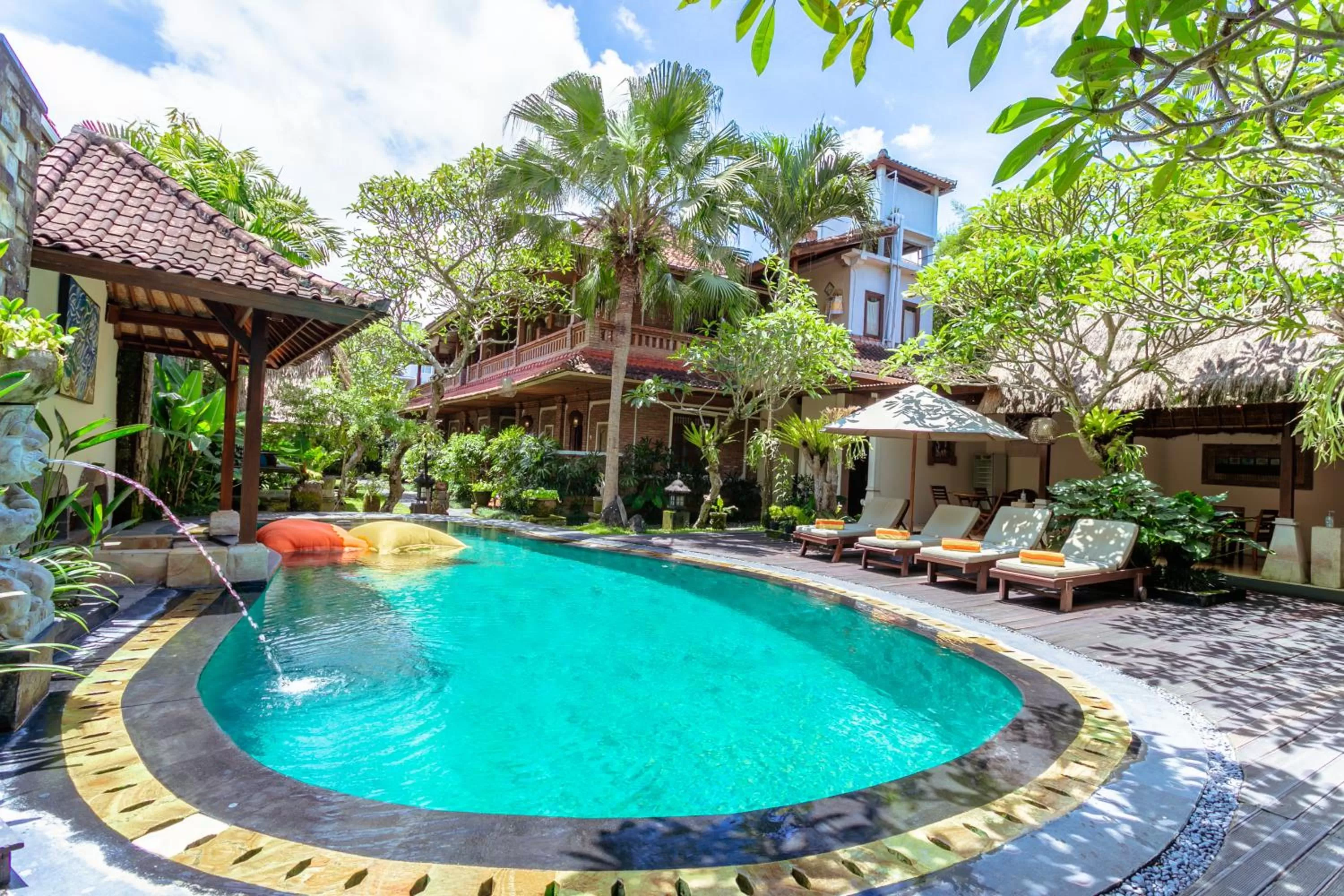 Swimming pool in Lumbung Sari Ubud Hotel - CHSE Certified