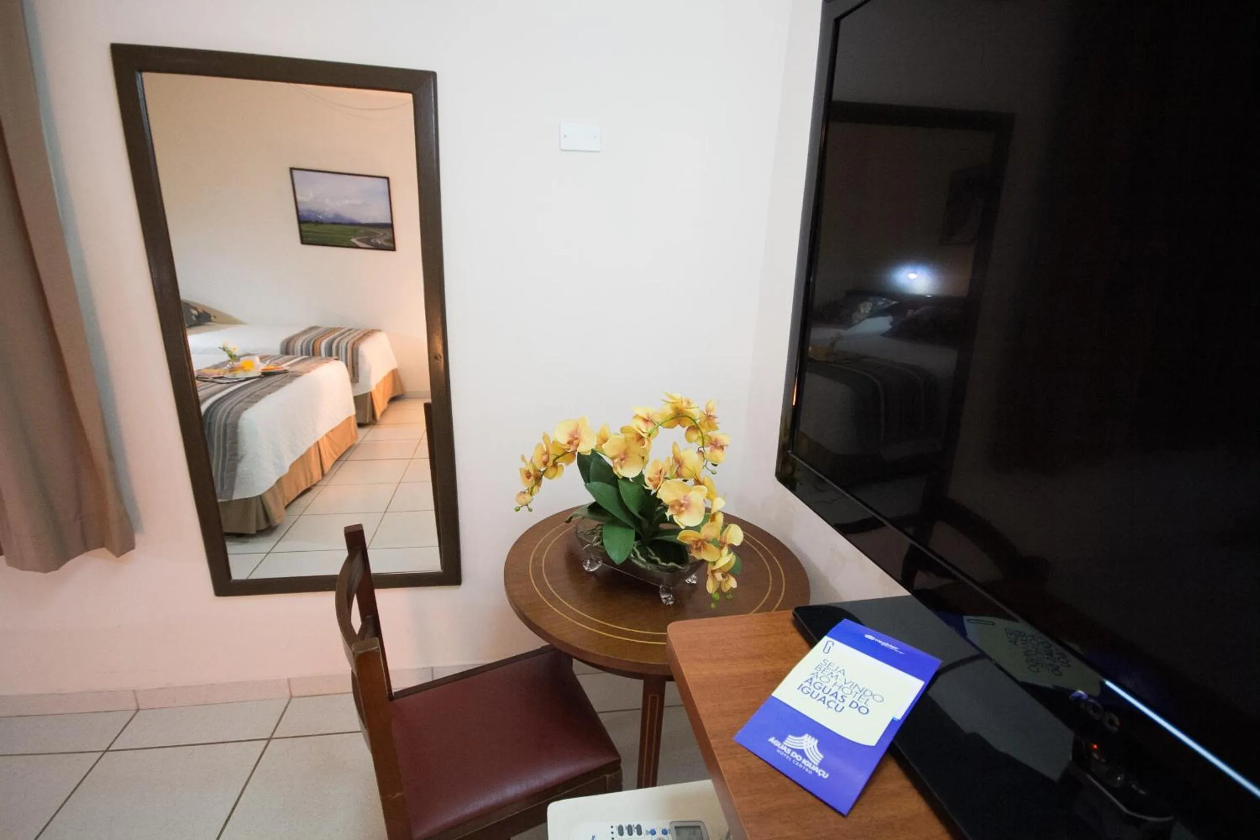 TV and multimedia, Bed in Aguas do Iguaçu Hotel Centro