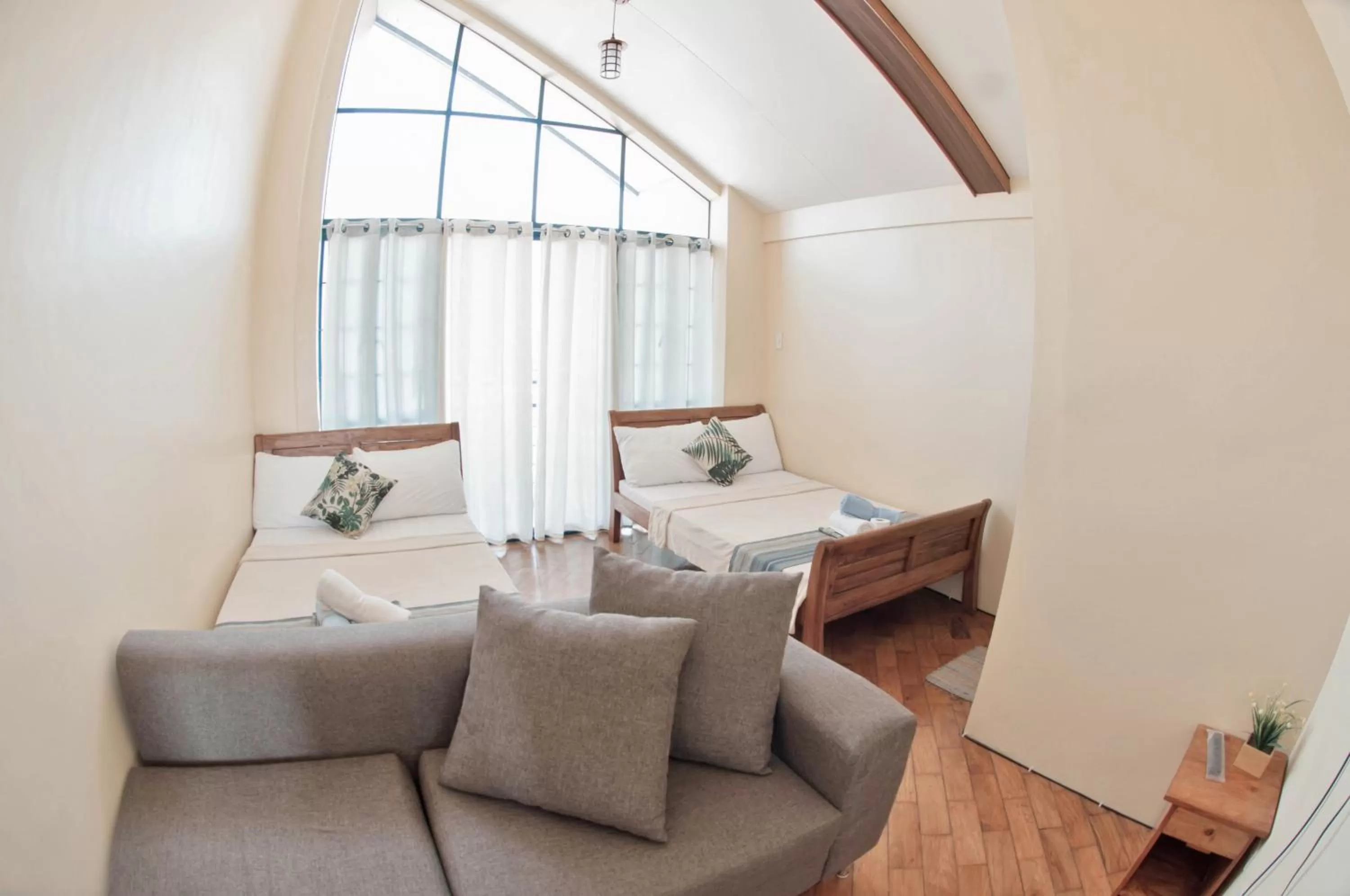 Bed in The Half House by Elmar Cabin