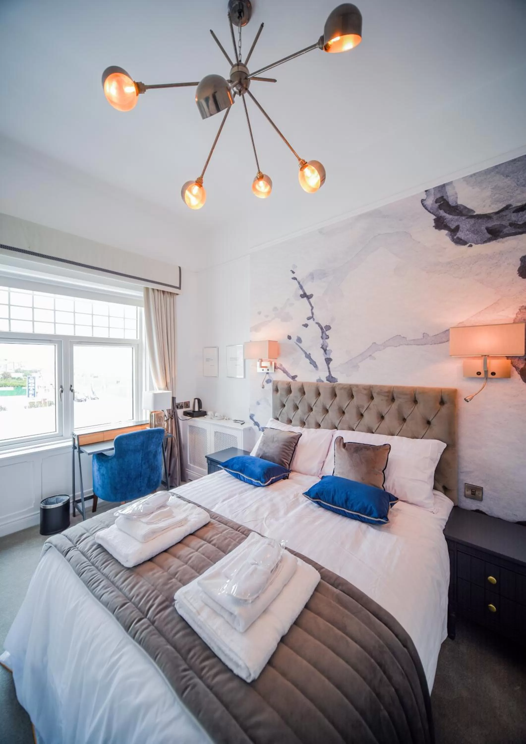 Bed in The Strand Hotel, the former residence of Oscar Wilde