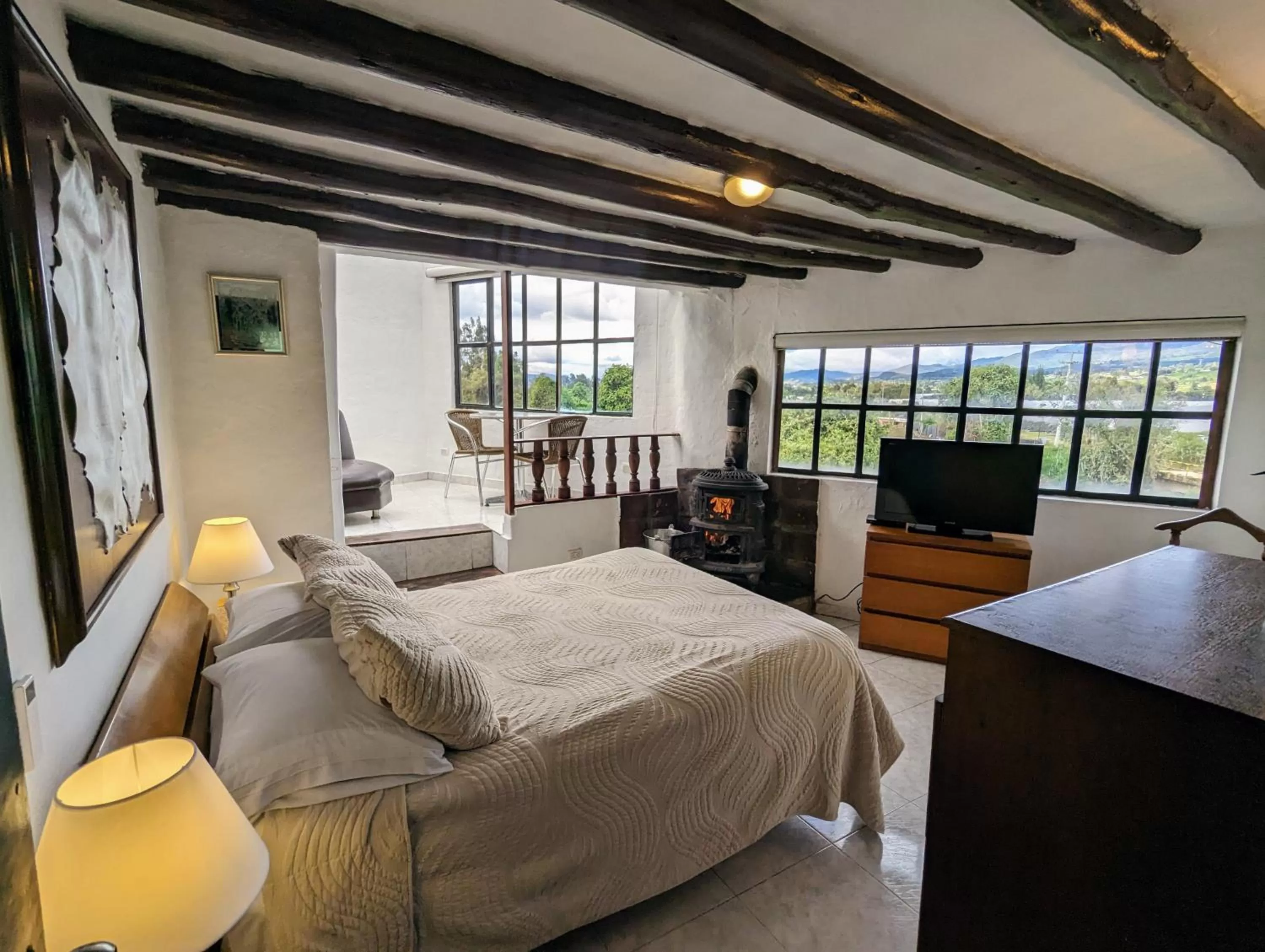 Dining area in Posada Cafe La Huerta