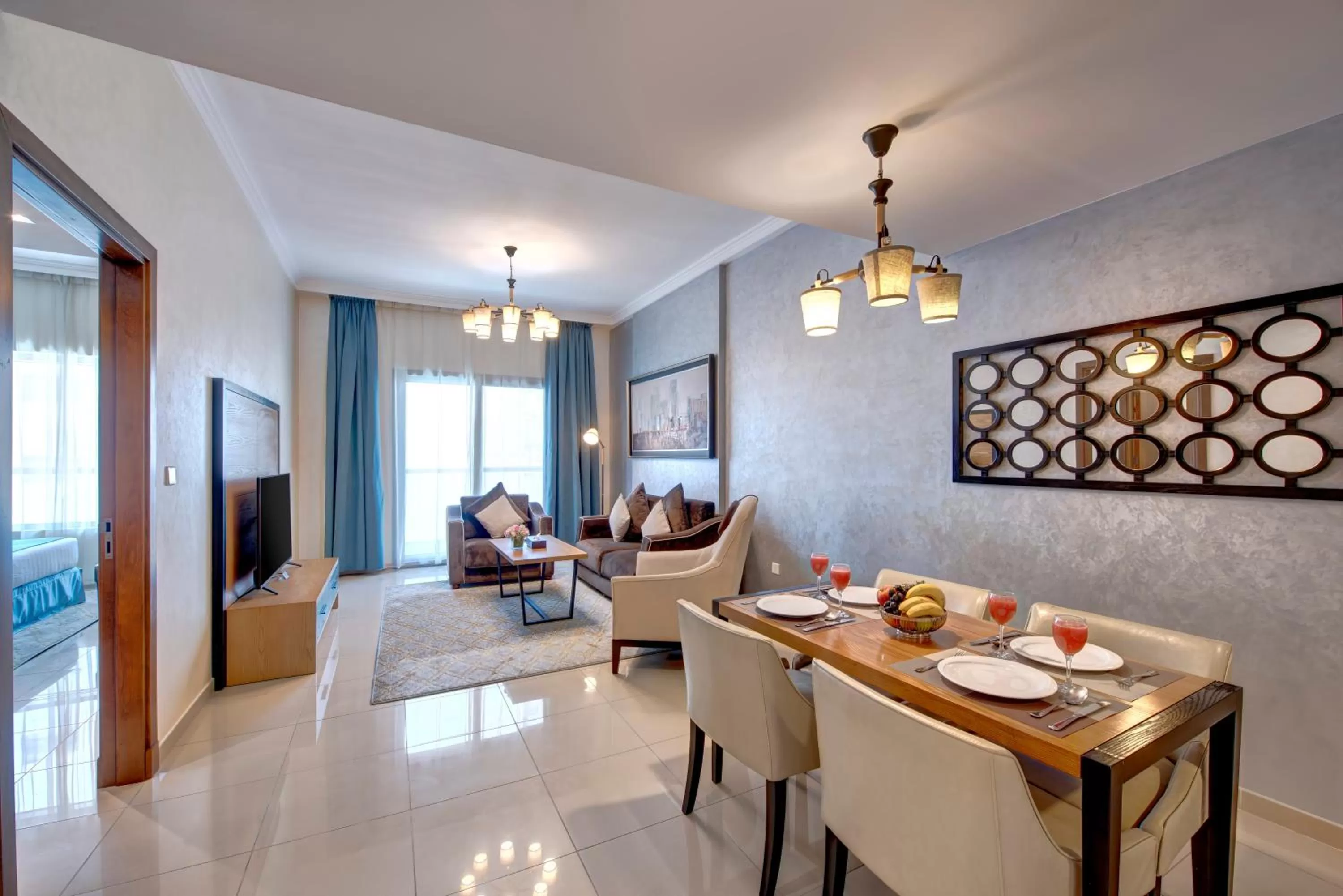 Living room, Dining Area in Class Hotel Apartments