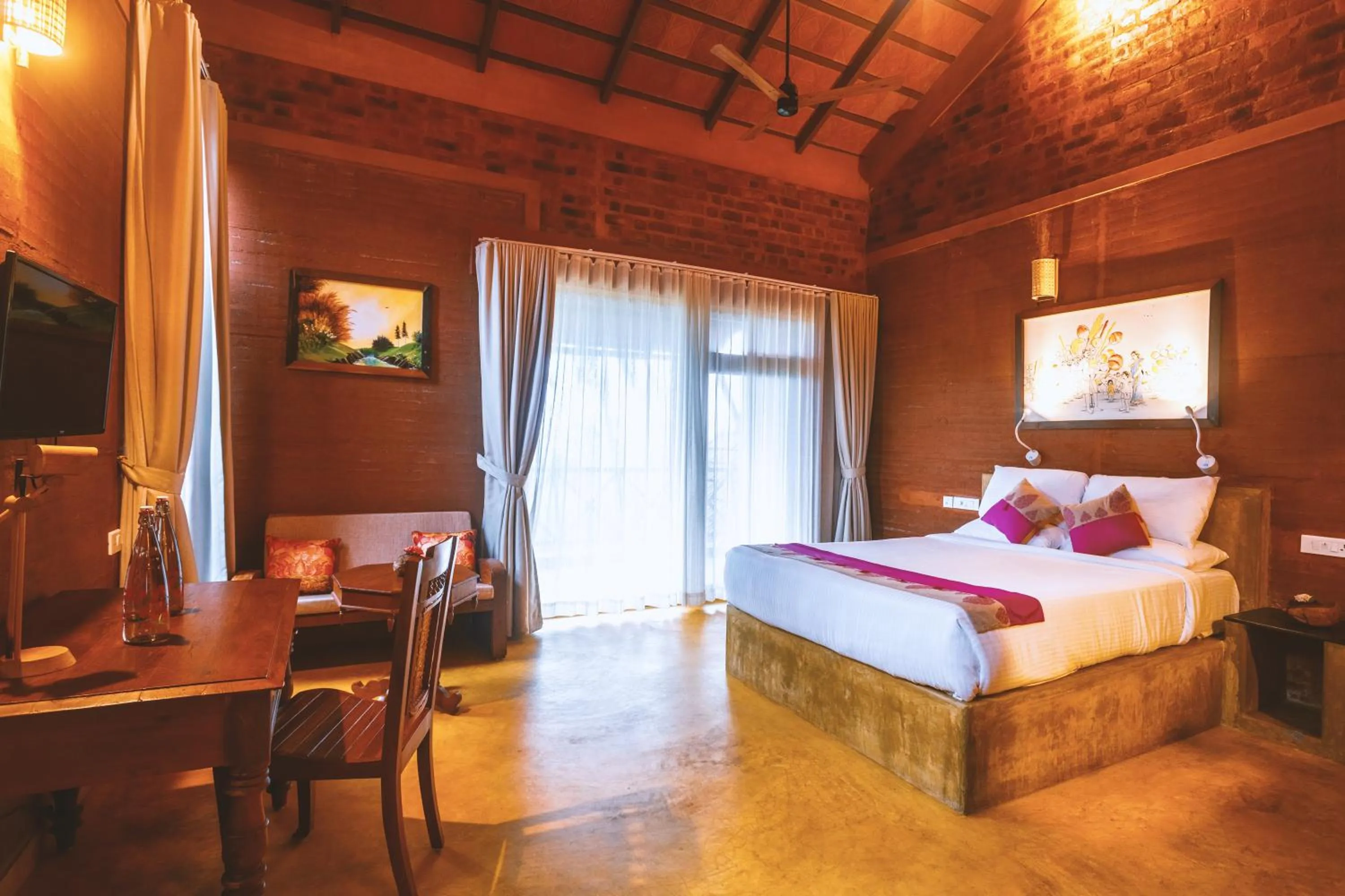 Photo of the whole room, Bed in AMARA AYURVEDA RETREAT- Overlooking Evergreen Western Ghats an ecologically sustainable living space in Kovalam