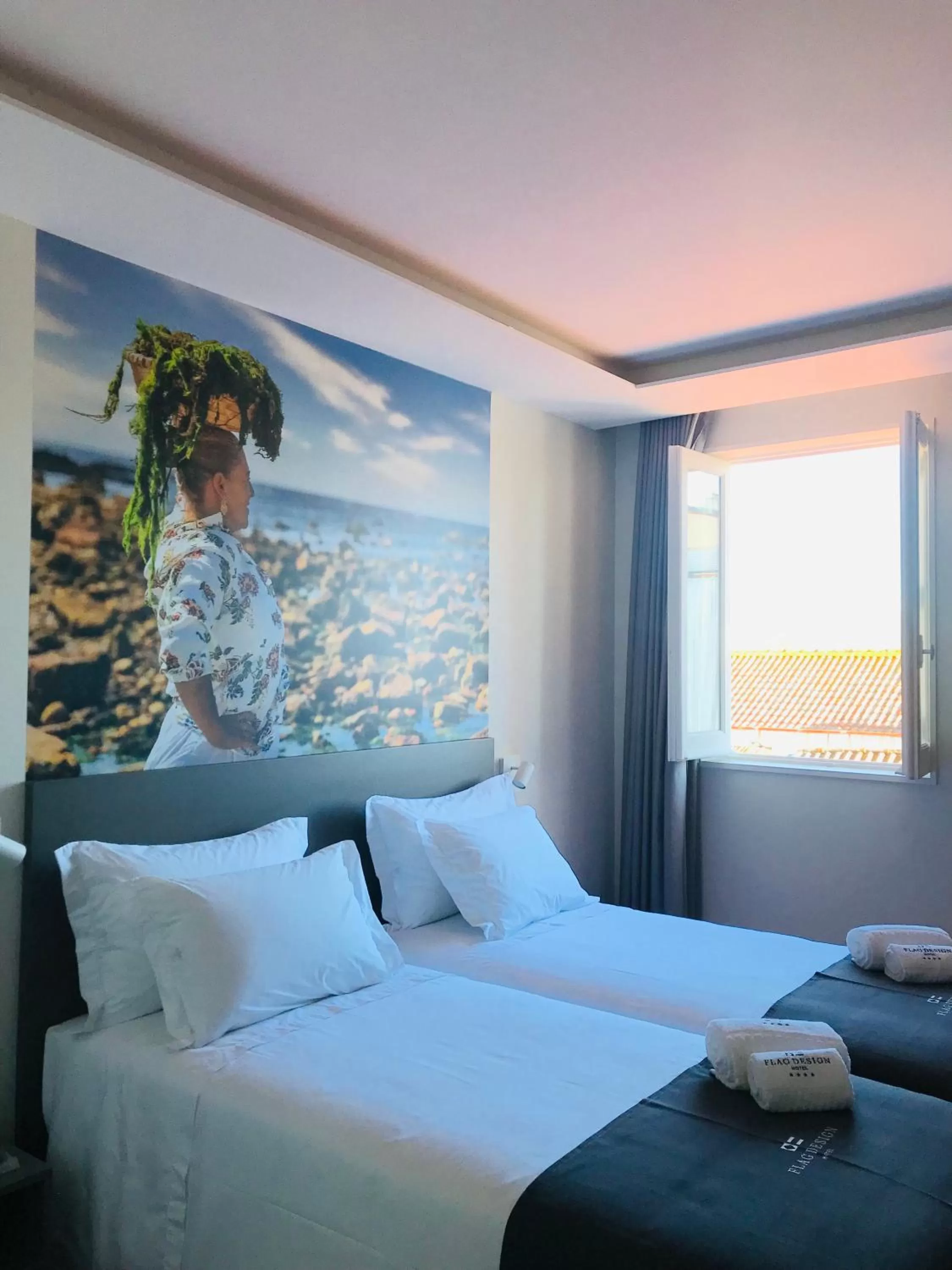 Bed in Flag Design Hotel