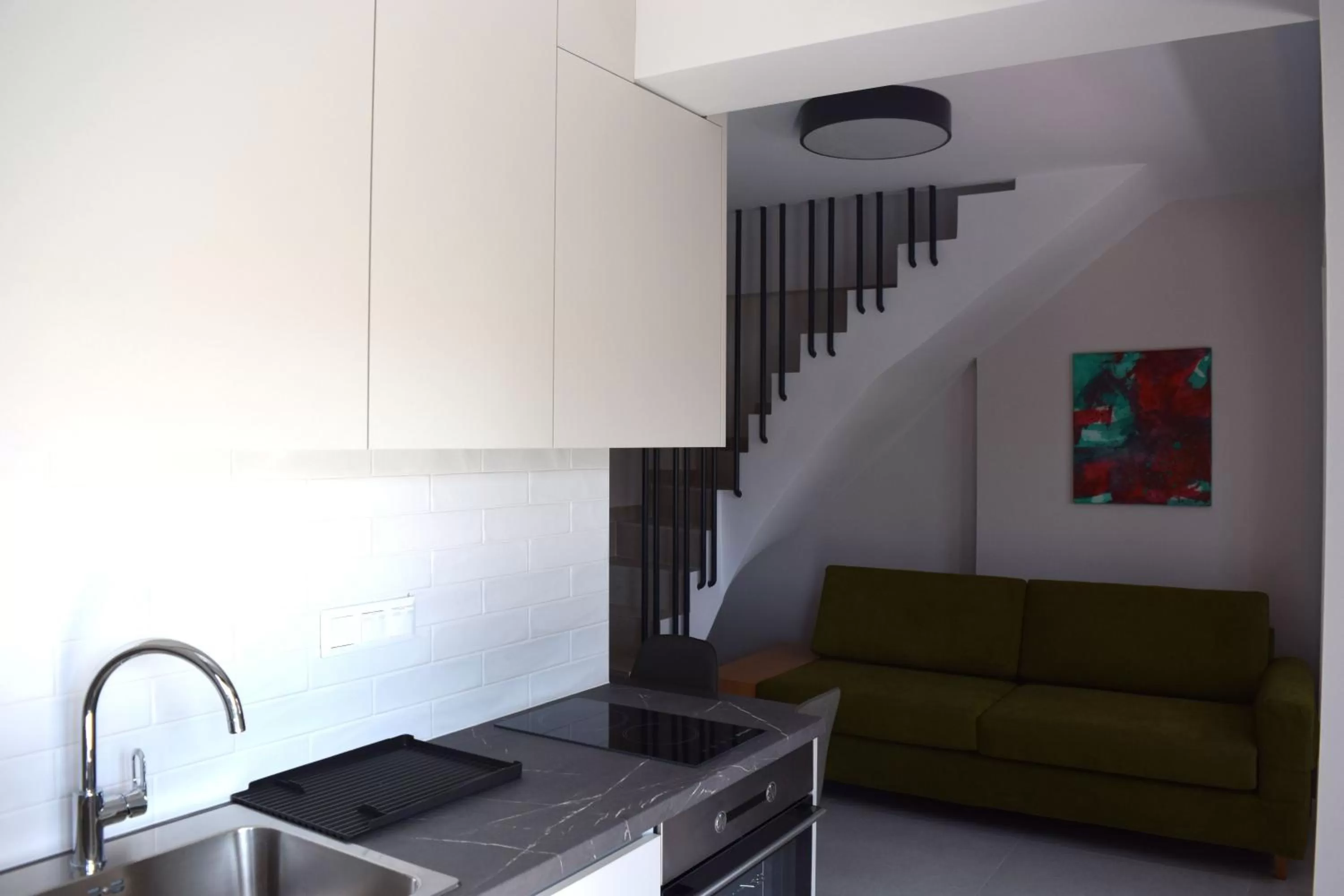 Living room in Toumba apartments