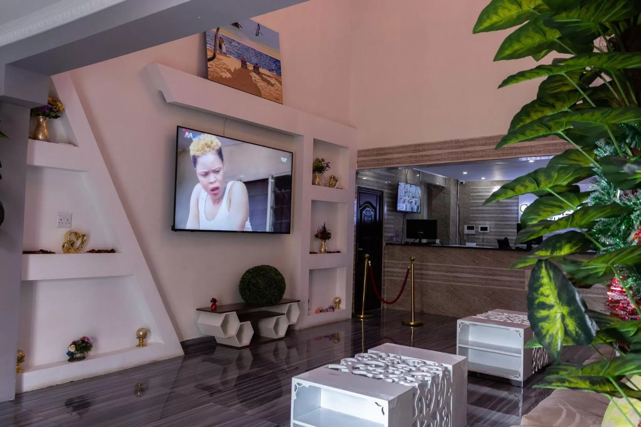 Communal lounge/ TV room in Gold Crown International Hotel Johannesburg