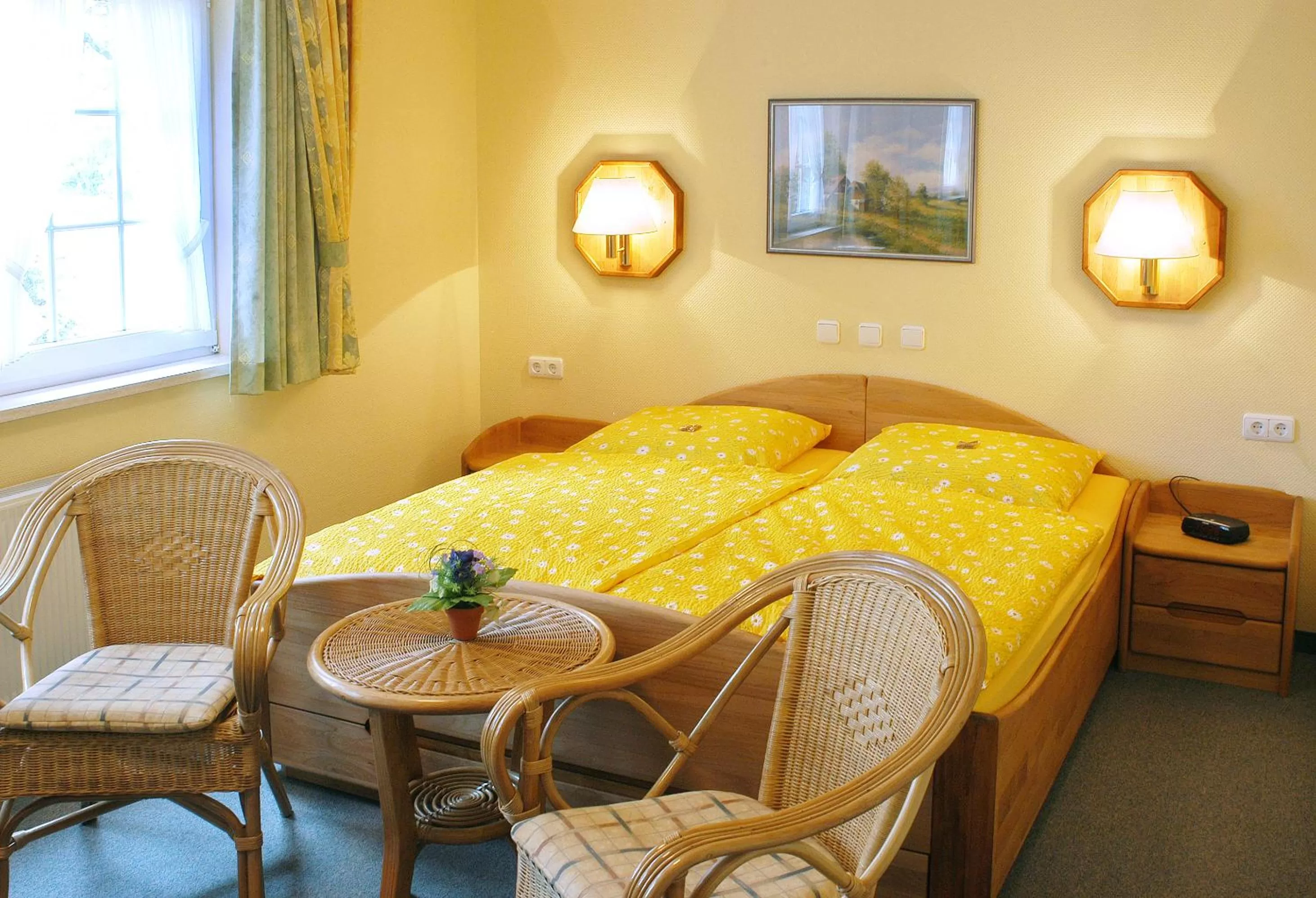 Bed in Stössels Hotel