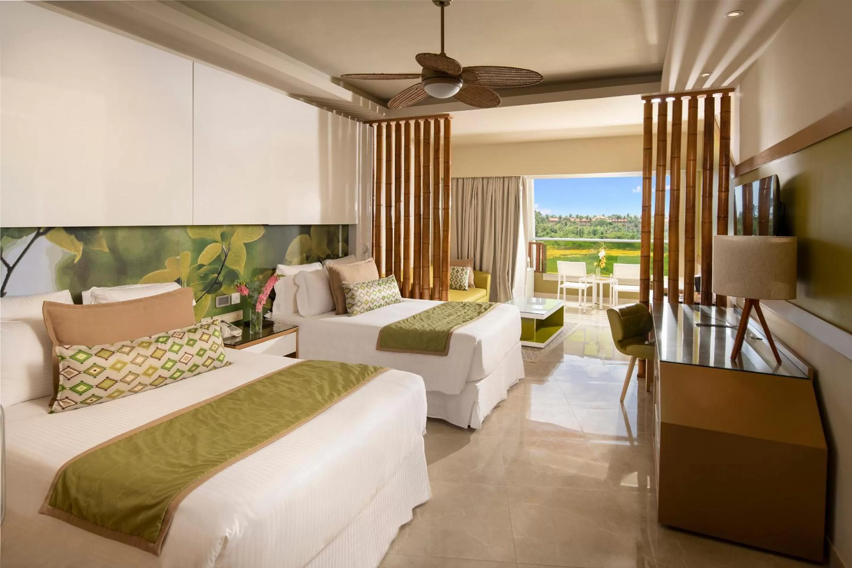 Junior Suite Partial Ocean View - 2 double beds in Dreams Onyx Resort & Spa - All Inclusive