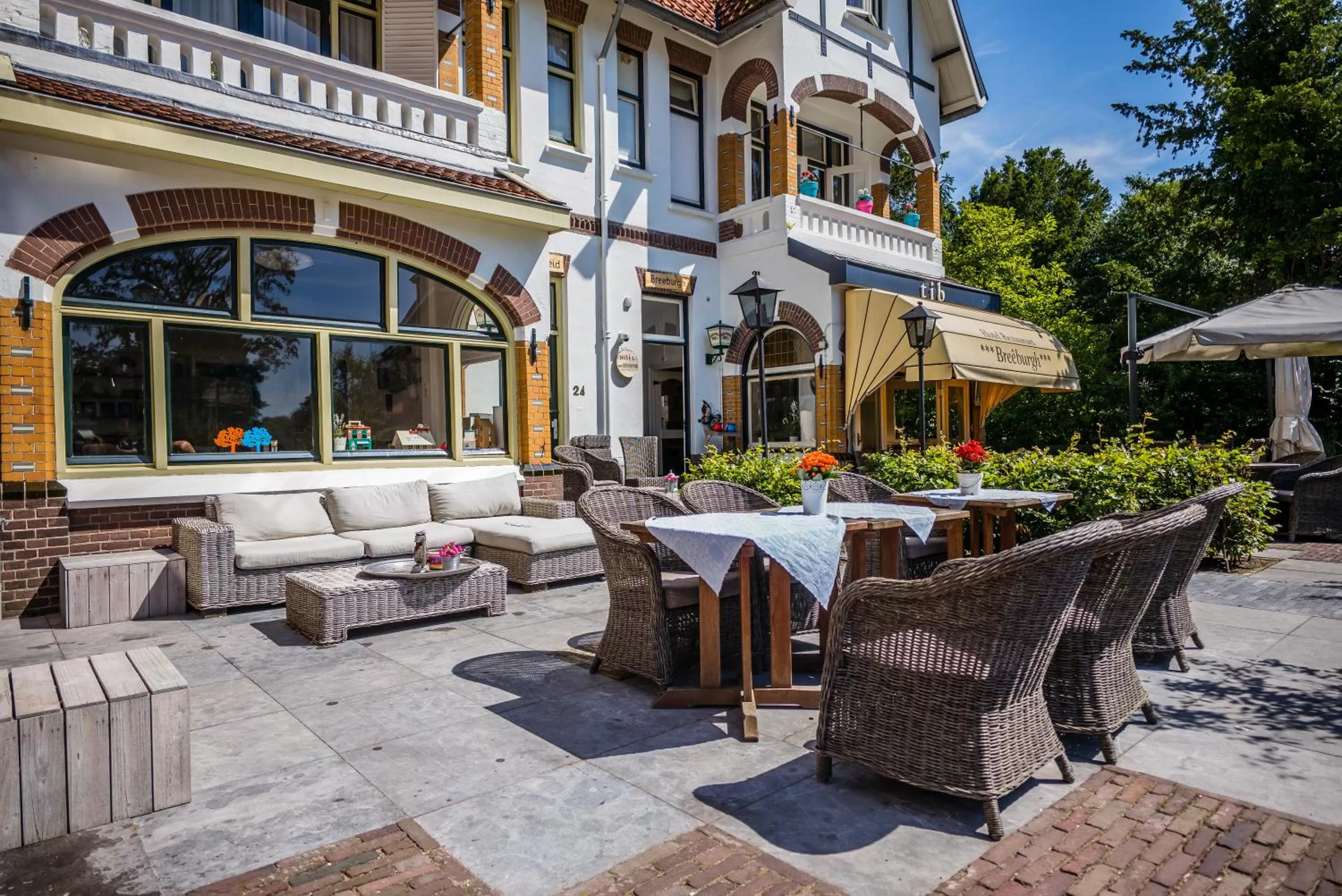 Patio in Hotel Heerlijkheid Bergen