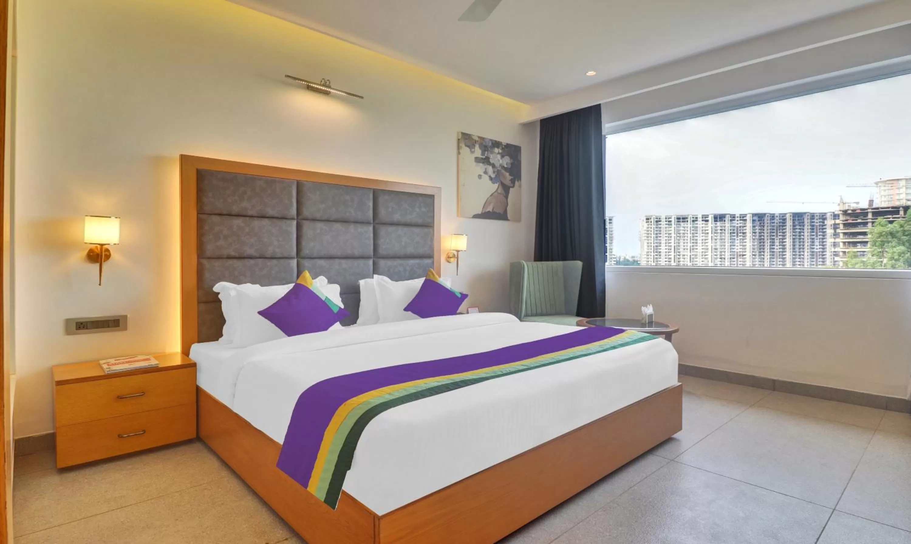 Bedroom, Bed in Treebo Tryst Tamarind