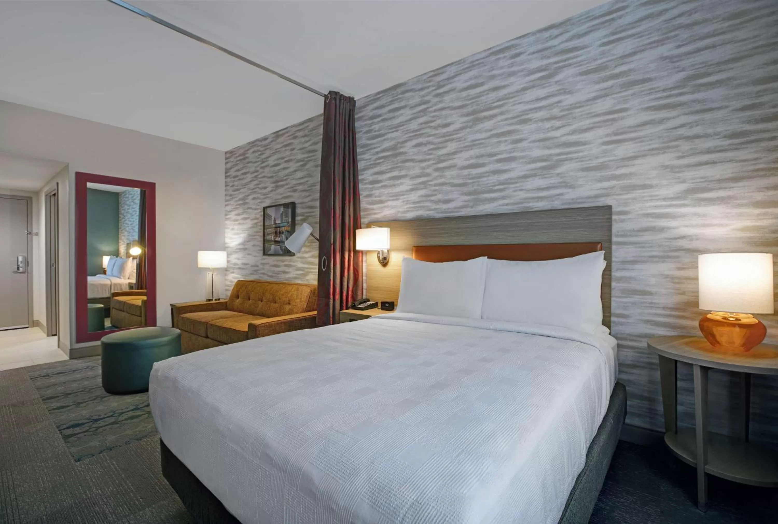 Bed in Home2 Suites By Hilton Milwaukee Downtown