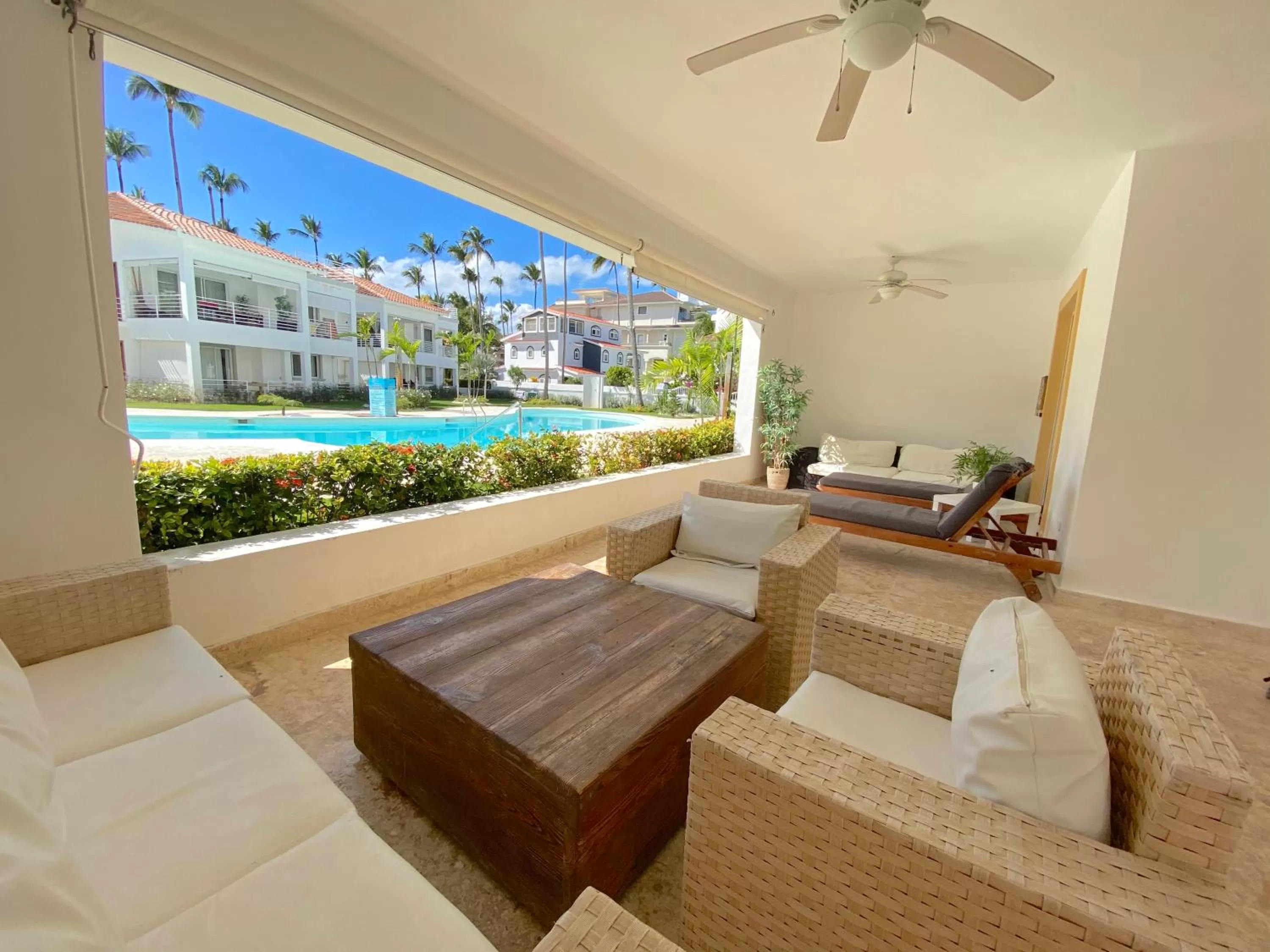 Pool view in TROPICAL VILLAGE playa LOS CORALES