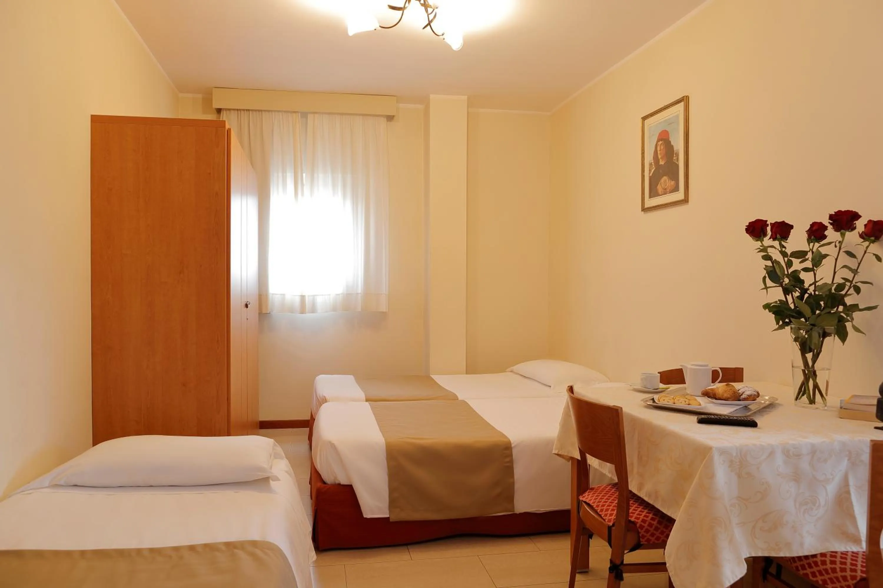 Bed in Hotel Michelangelo