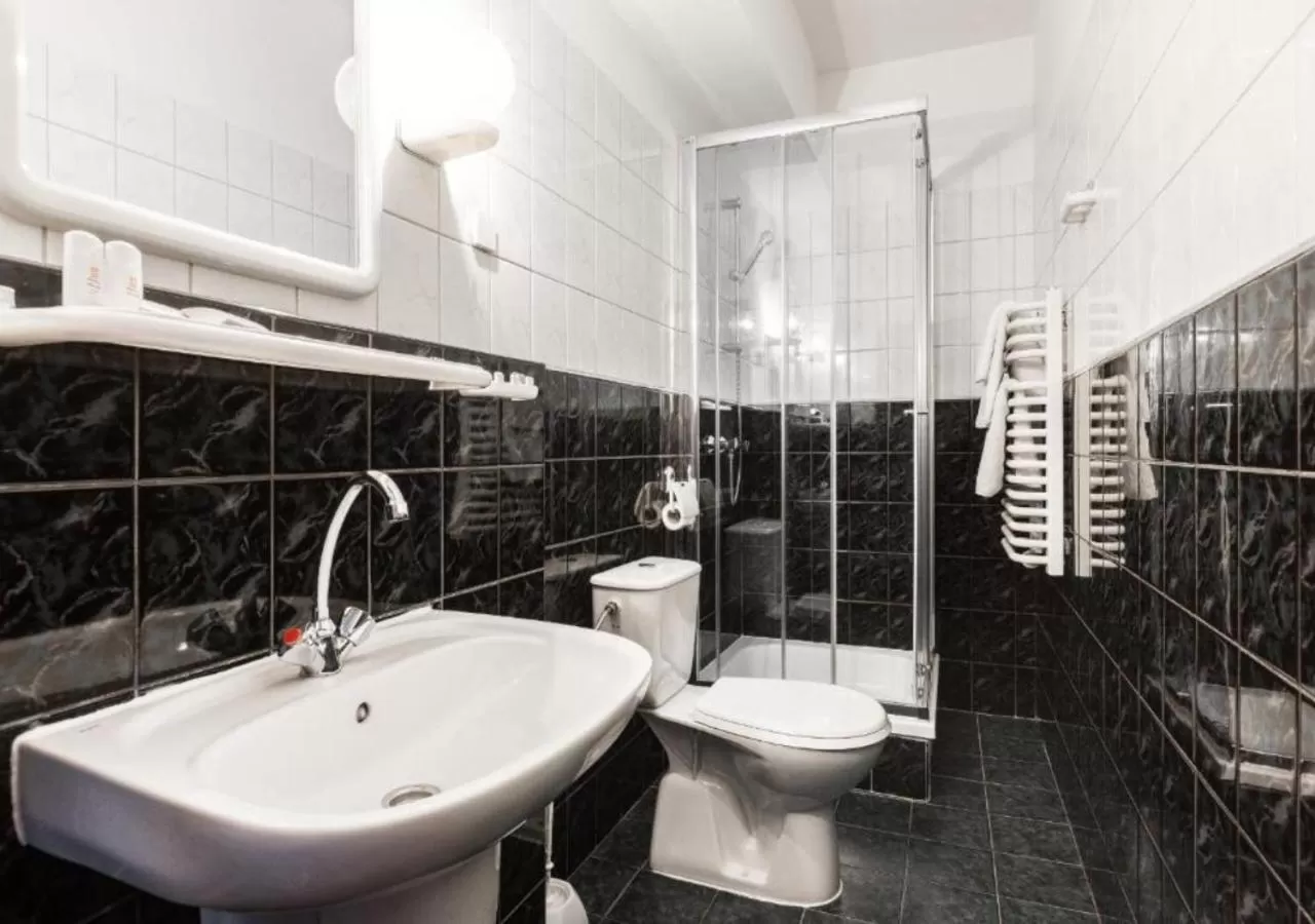 Bathroom in Hotel Helios 300m od Krupówek nowy BASEN od 12 lipca