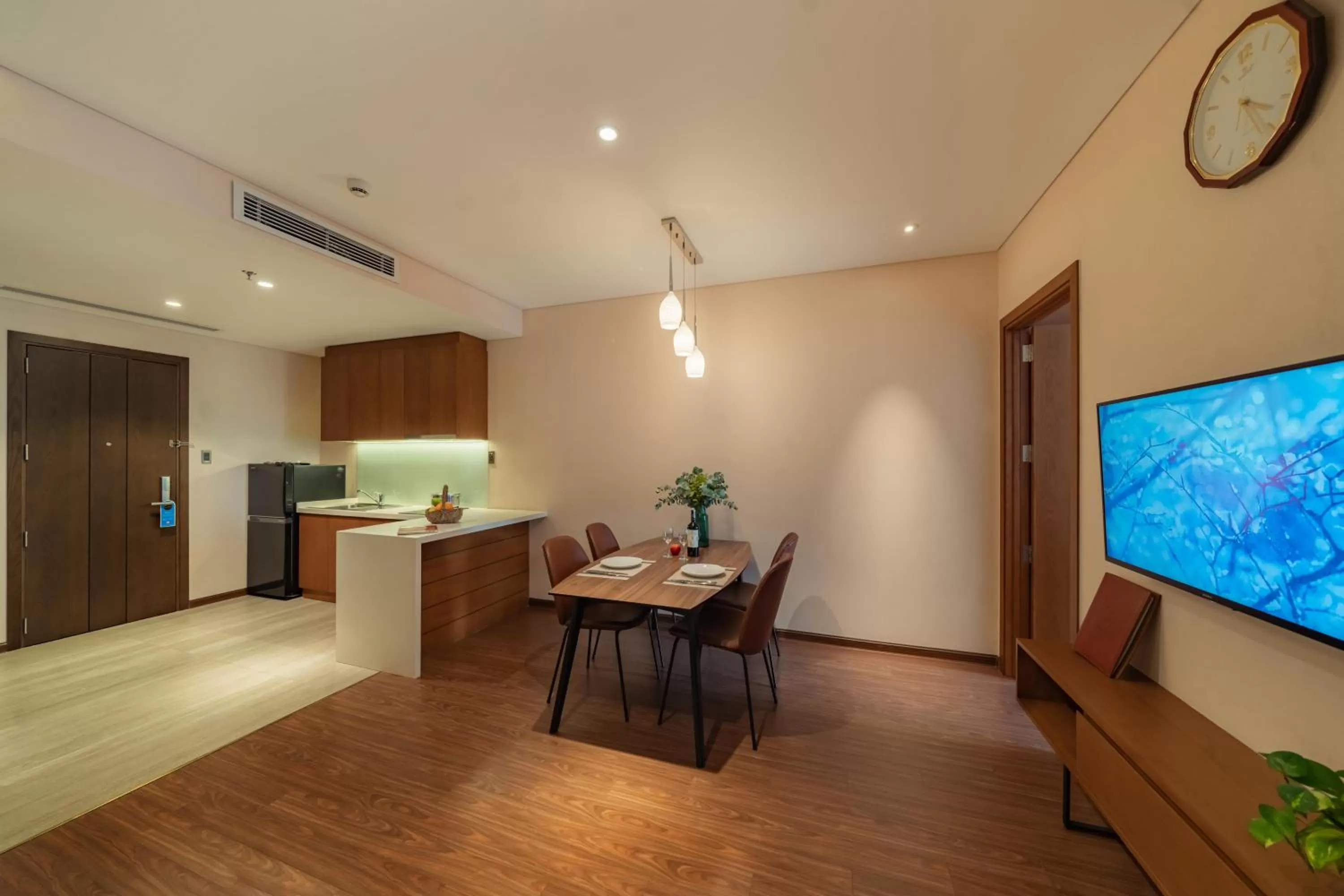 Kitchen or kitchenette in DHTS Business Hotel & Apartment