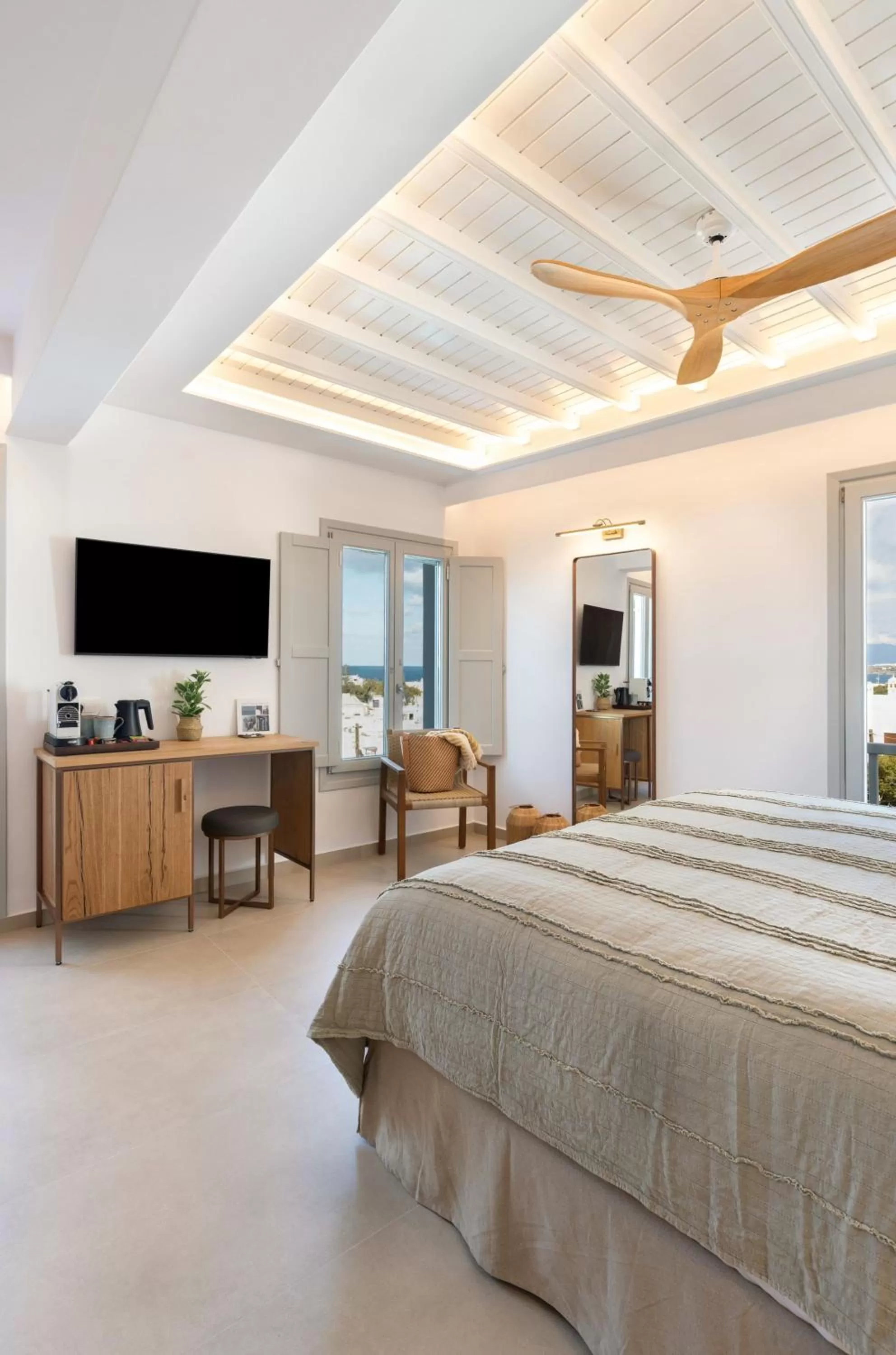 Bedroom, Bed in Elena Hotel Mykonos