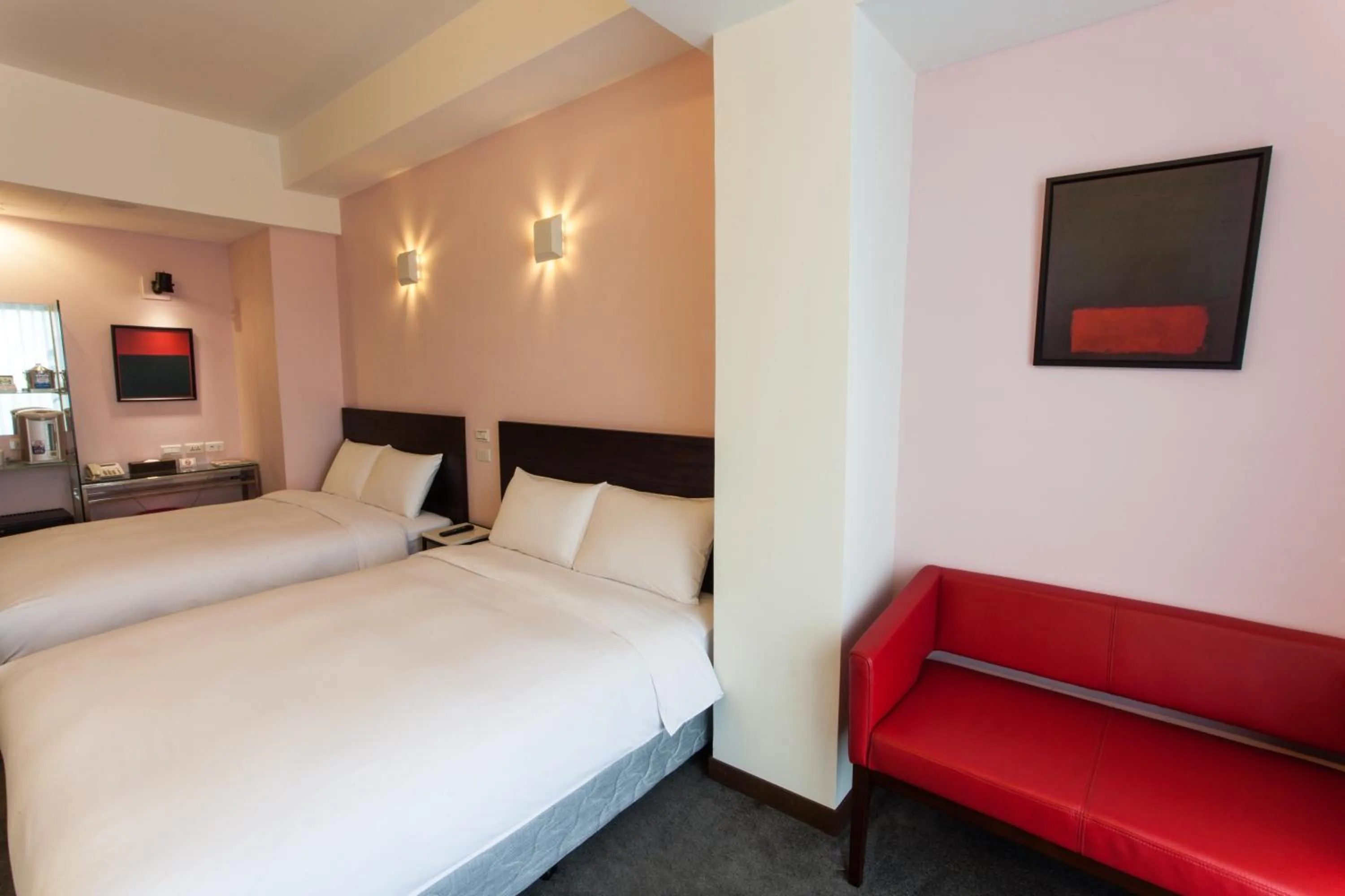 Decorative detail, Bed in Hotel Les Champs Hualien