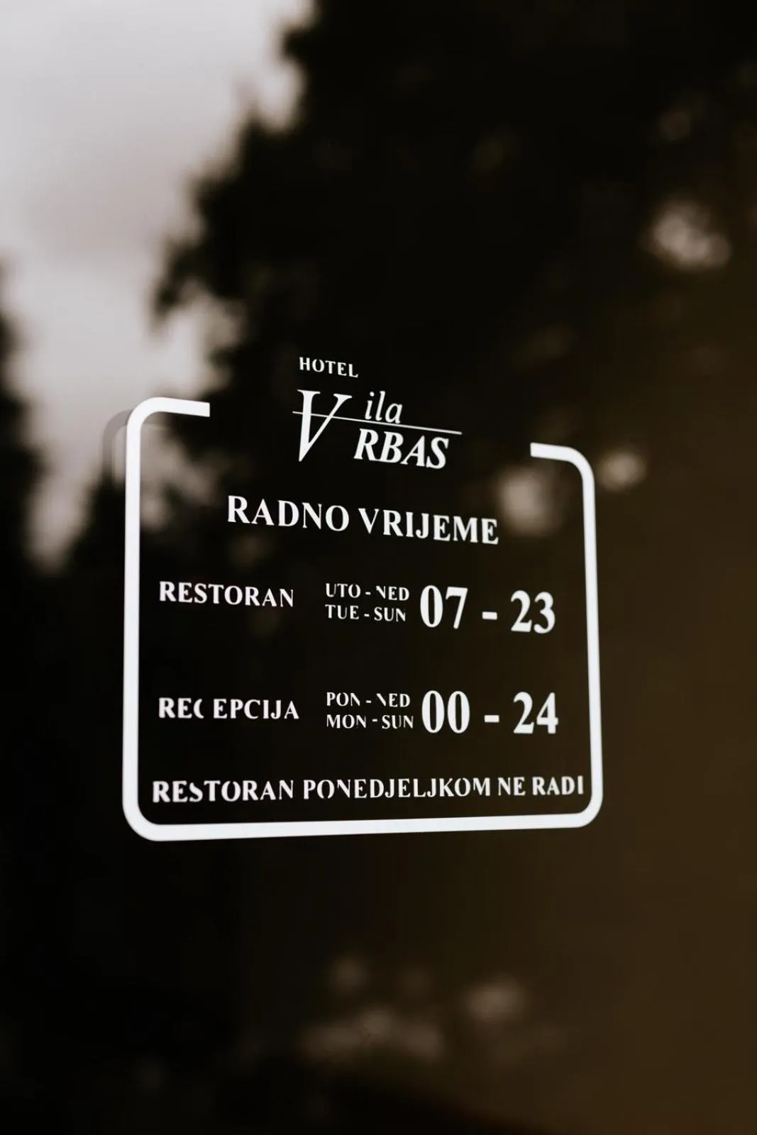 Property building in Hotel Vila Vrbas