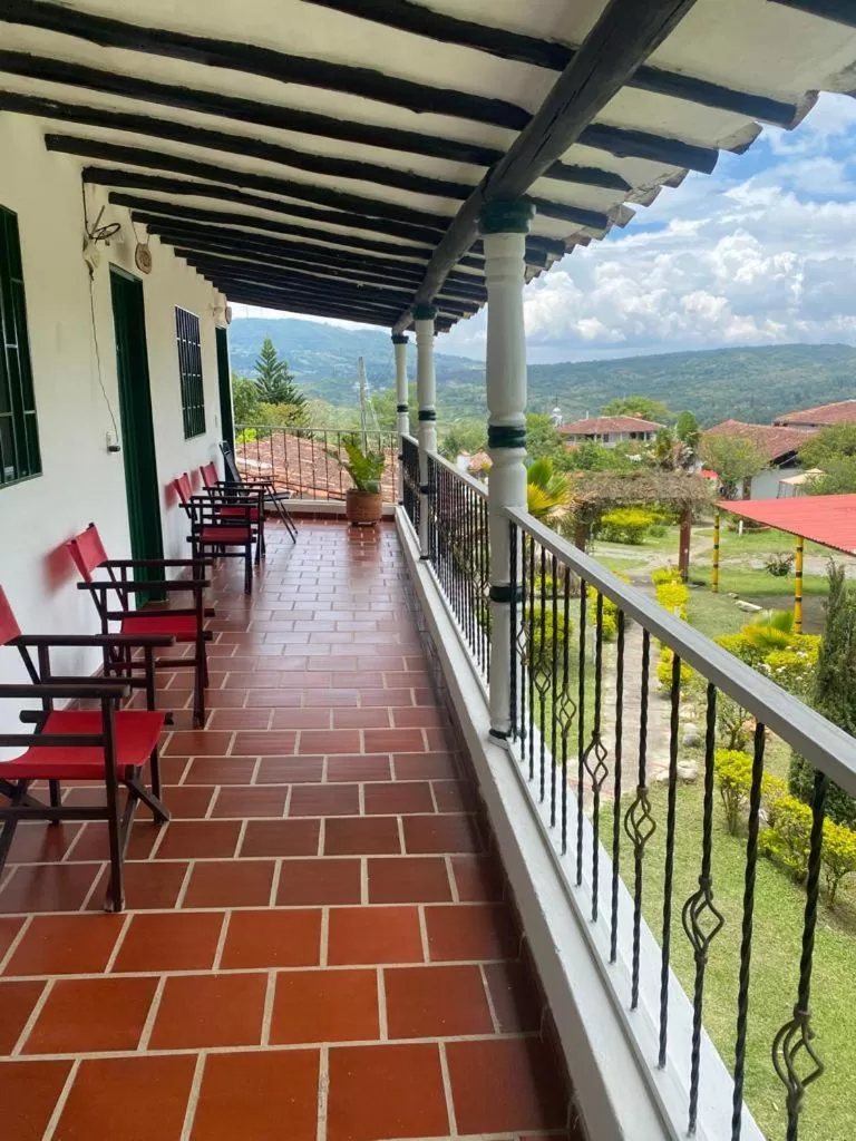Balcony/Terrace in Hotel Campestre la Loma curiti