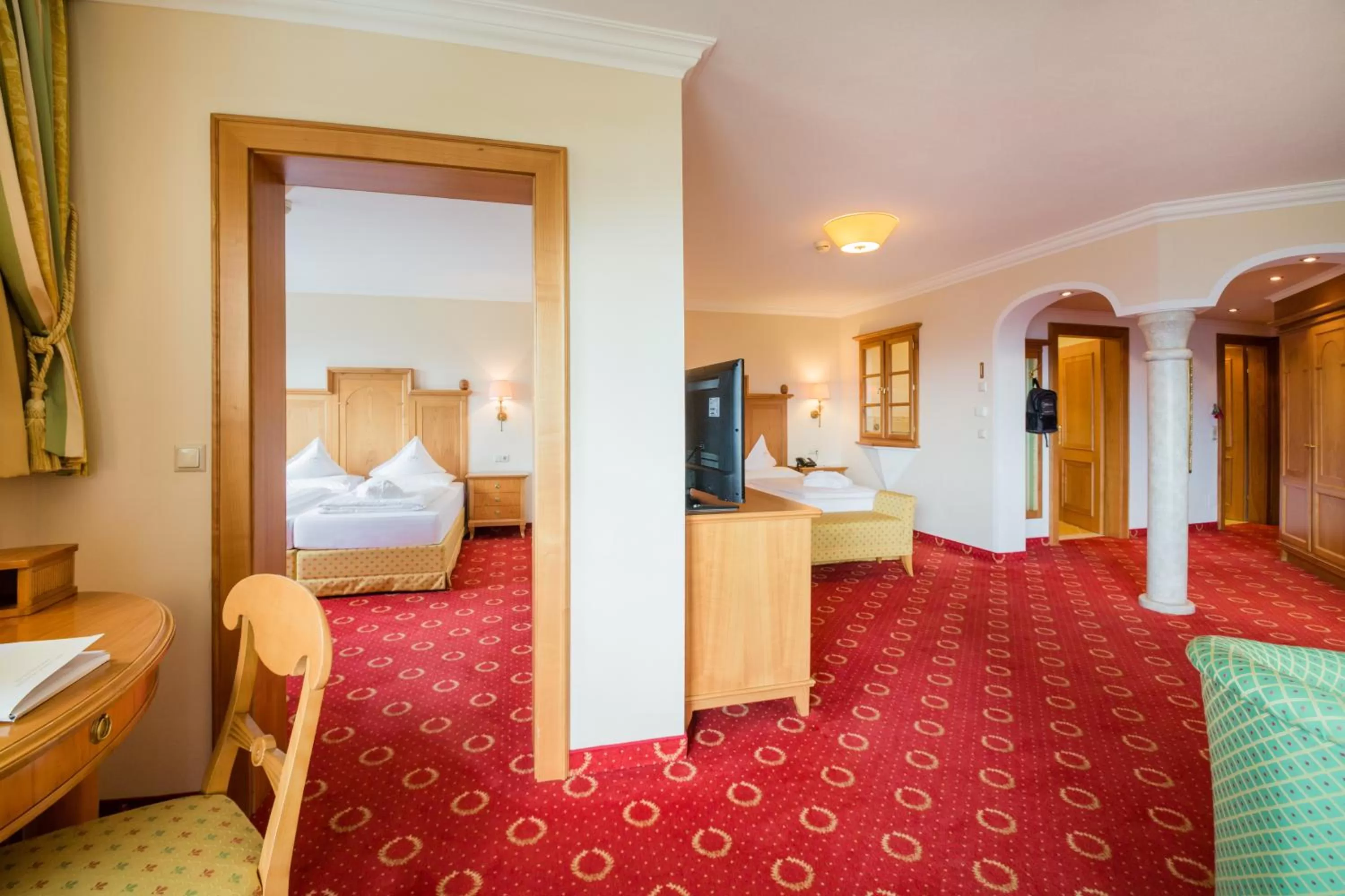 Photo of the whole room, Bed in Hotel AlpenSchlössl