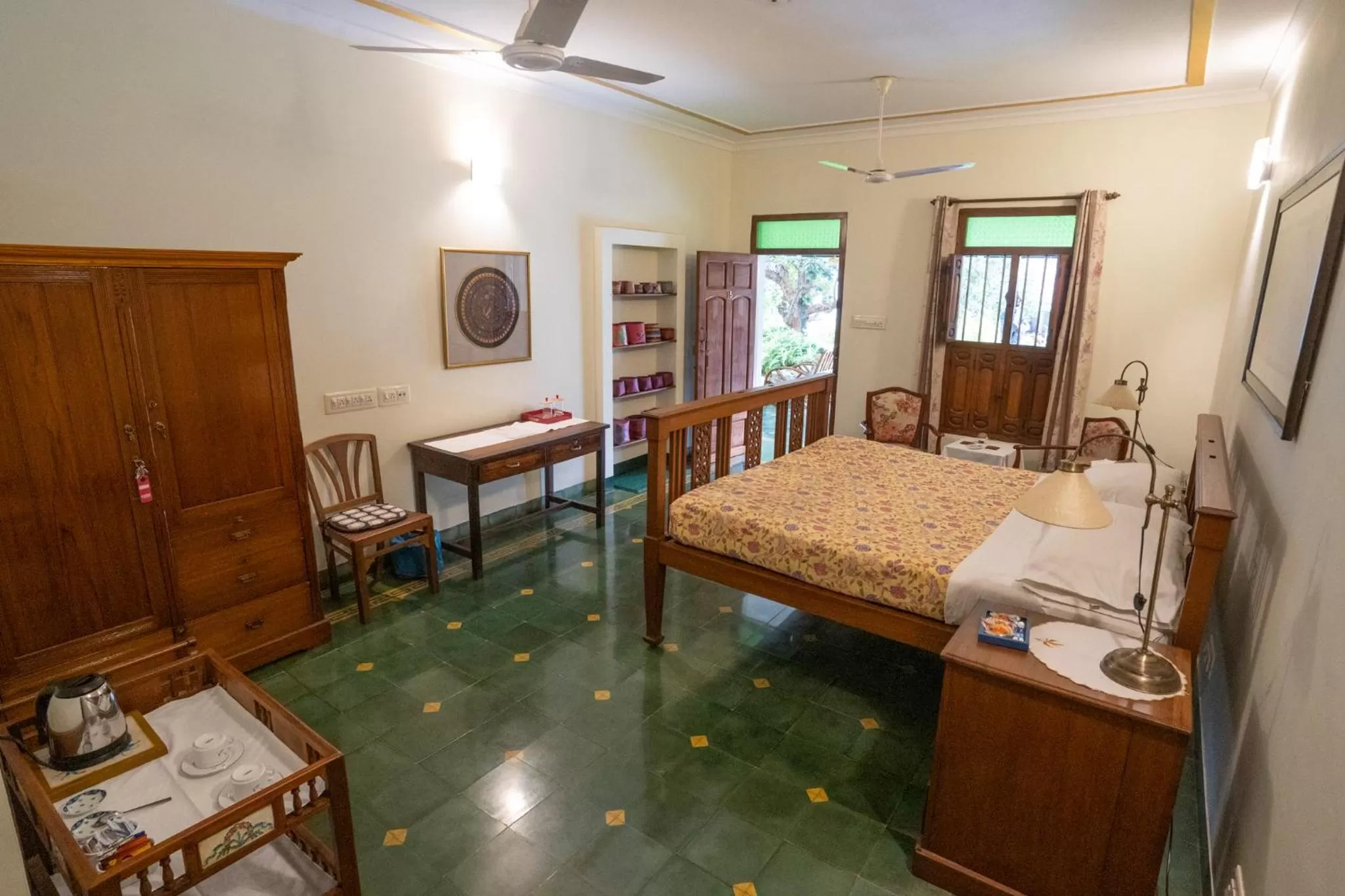 Bed in The Bangala Chettinad