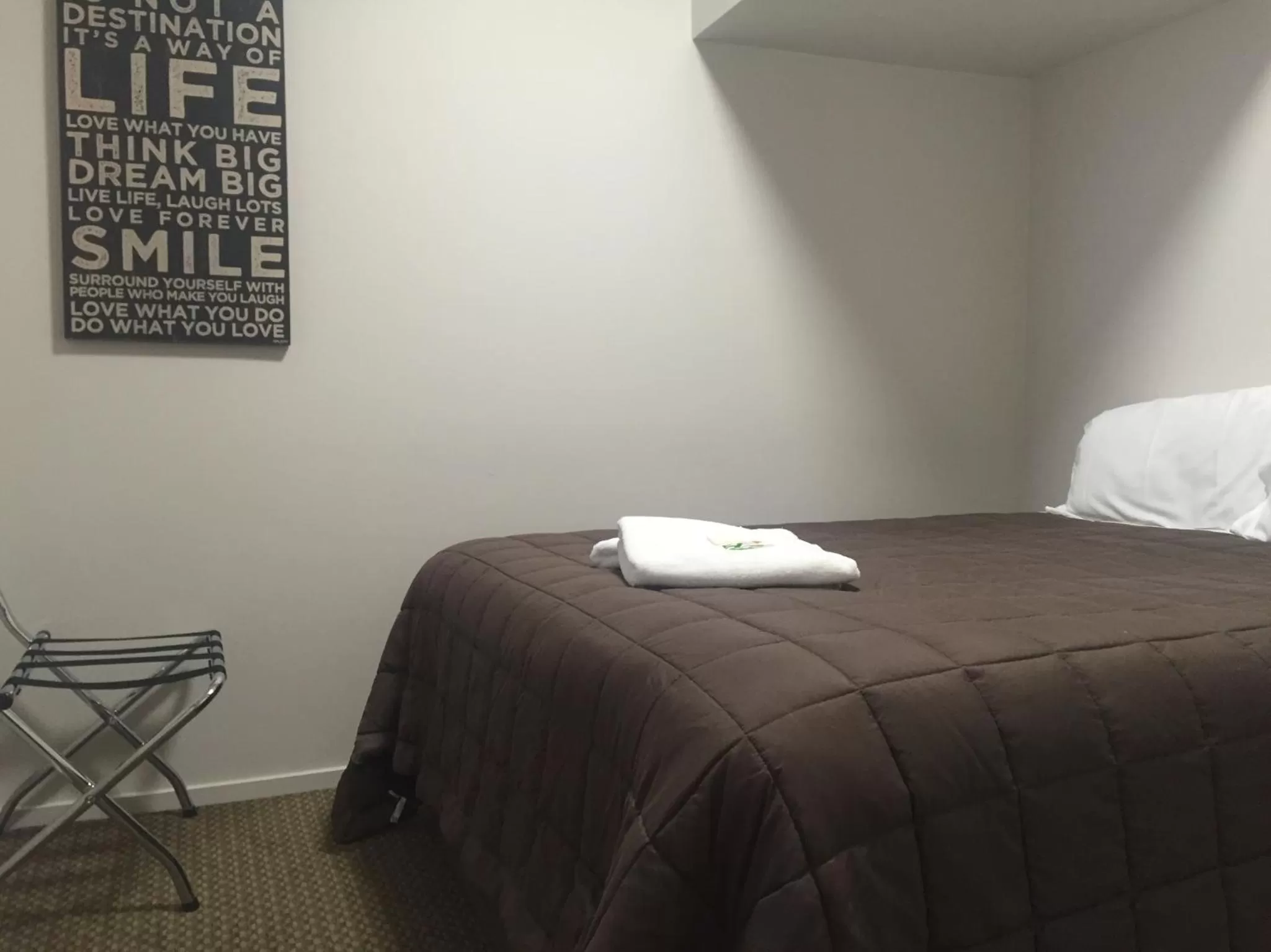 Bed in Motel on Carroll