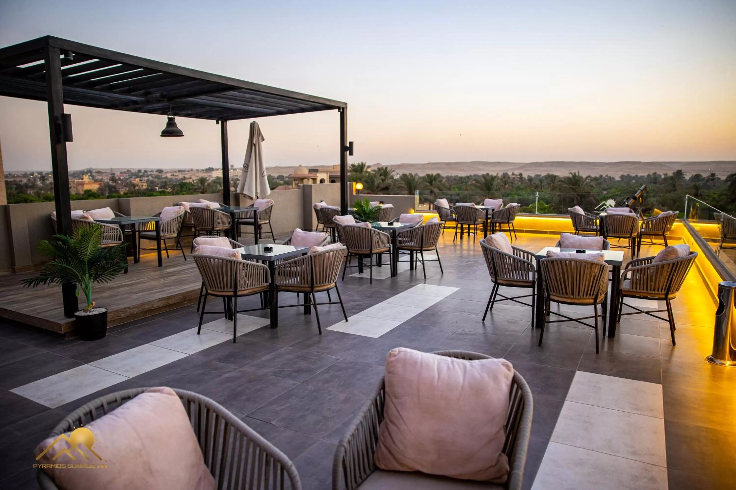 Patio in Pyramids sunrise inn