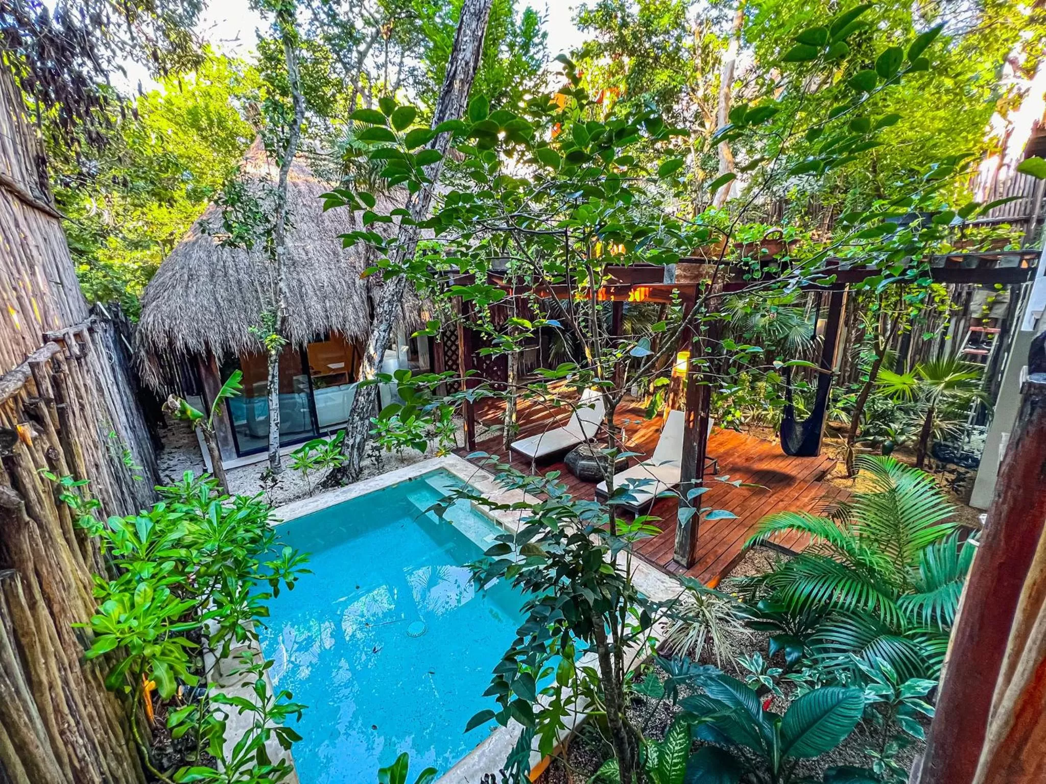 Pool view in Orchid House Tulum Jungle