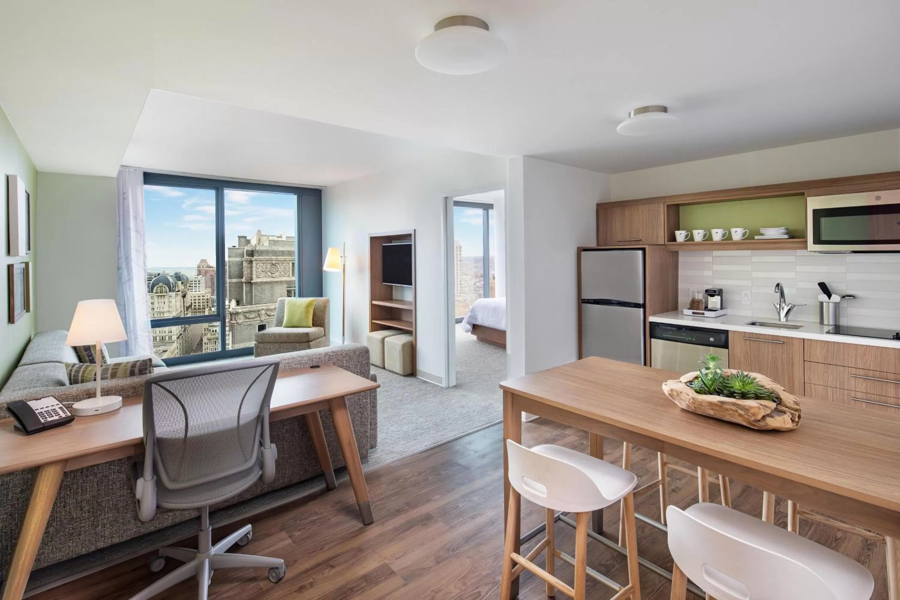 Living room in Element Philadelphia Downtown