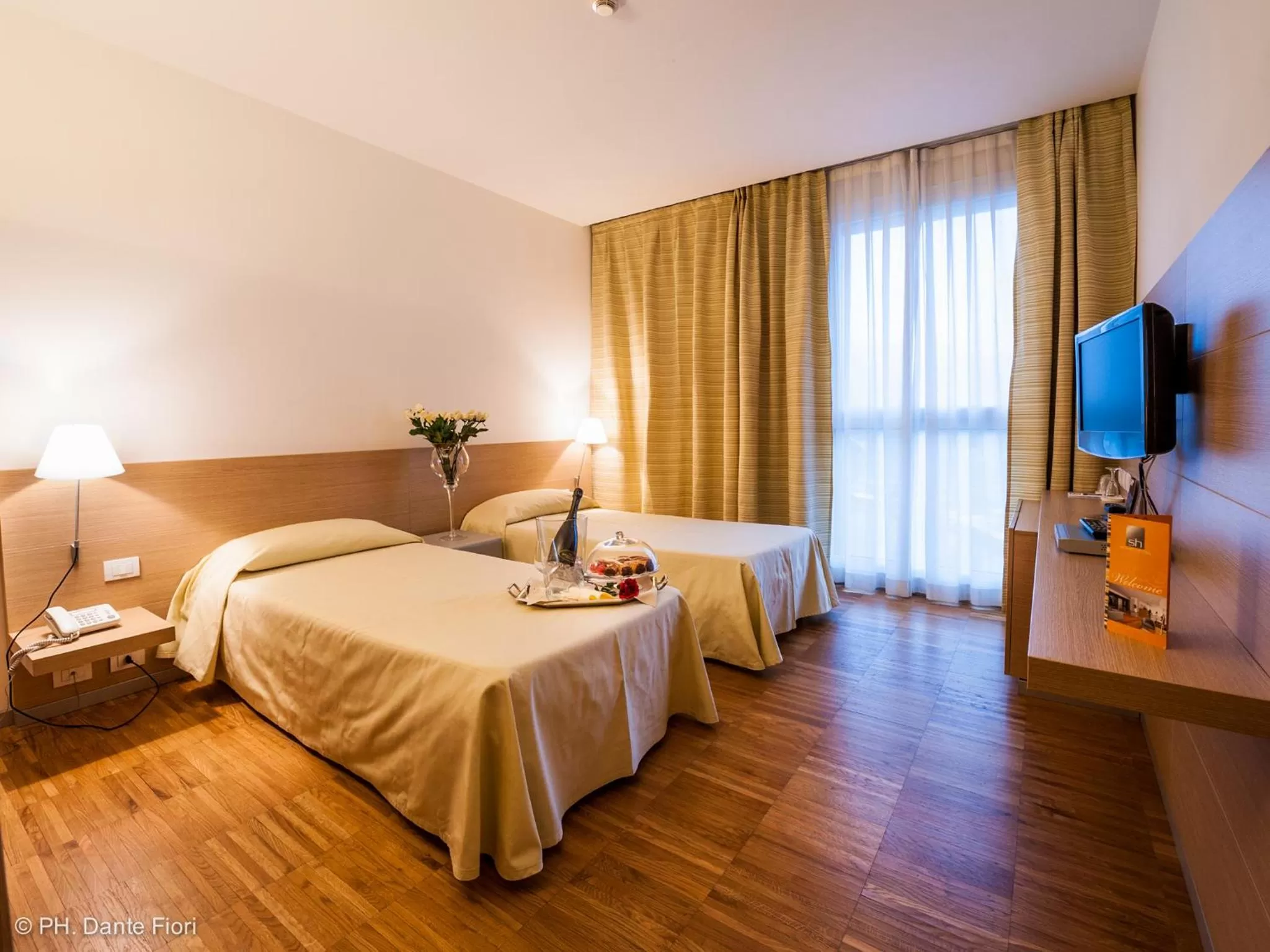 Decorative detail, Bed in Schio Hotel