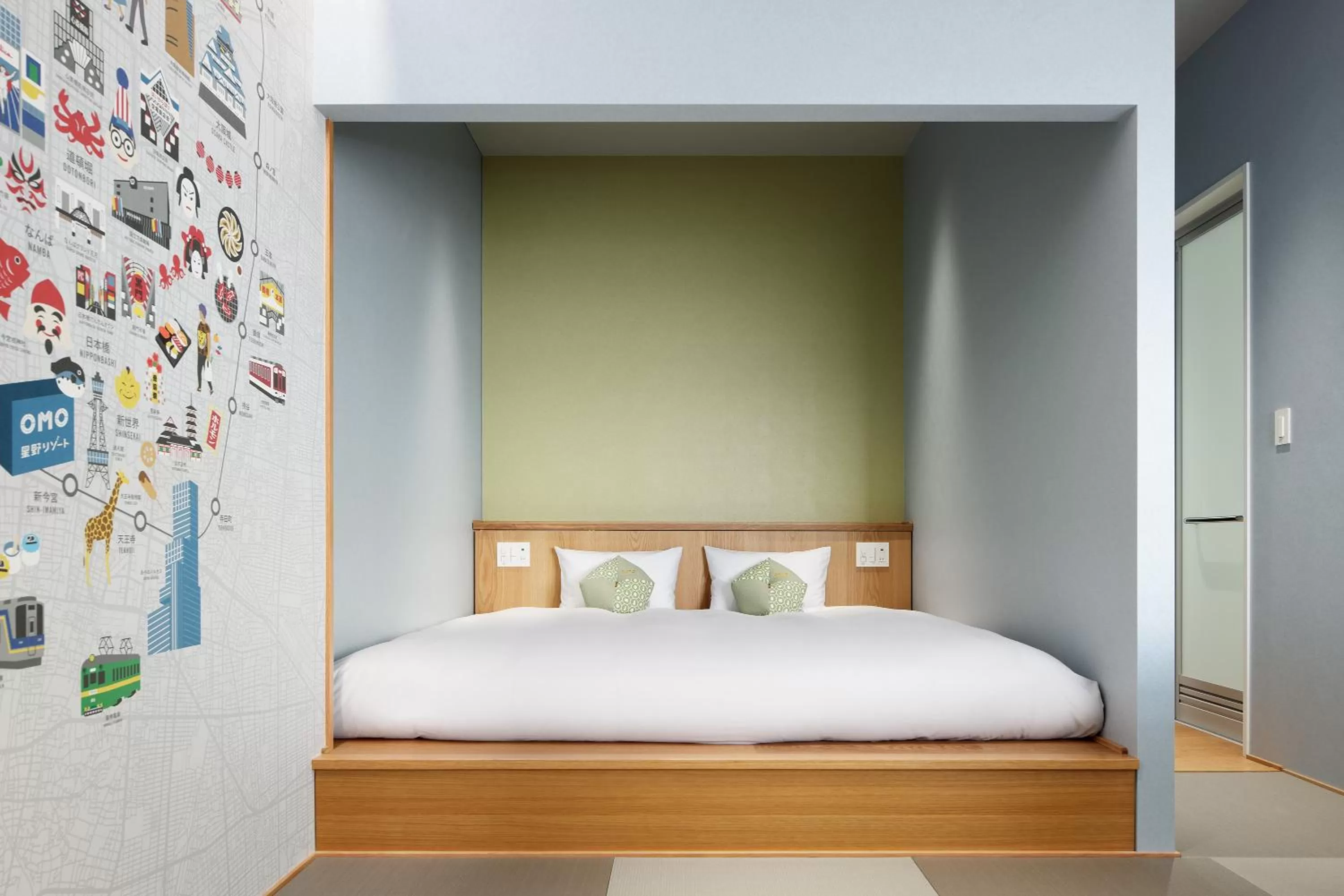 Bed in OMO7 Osaka by Hoshino Resorts