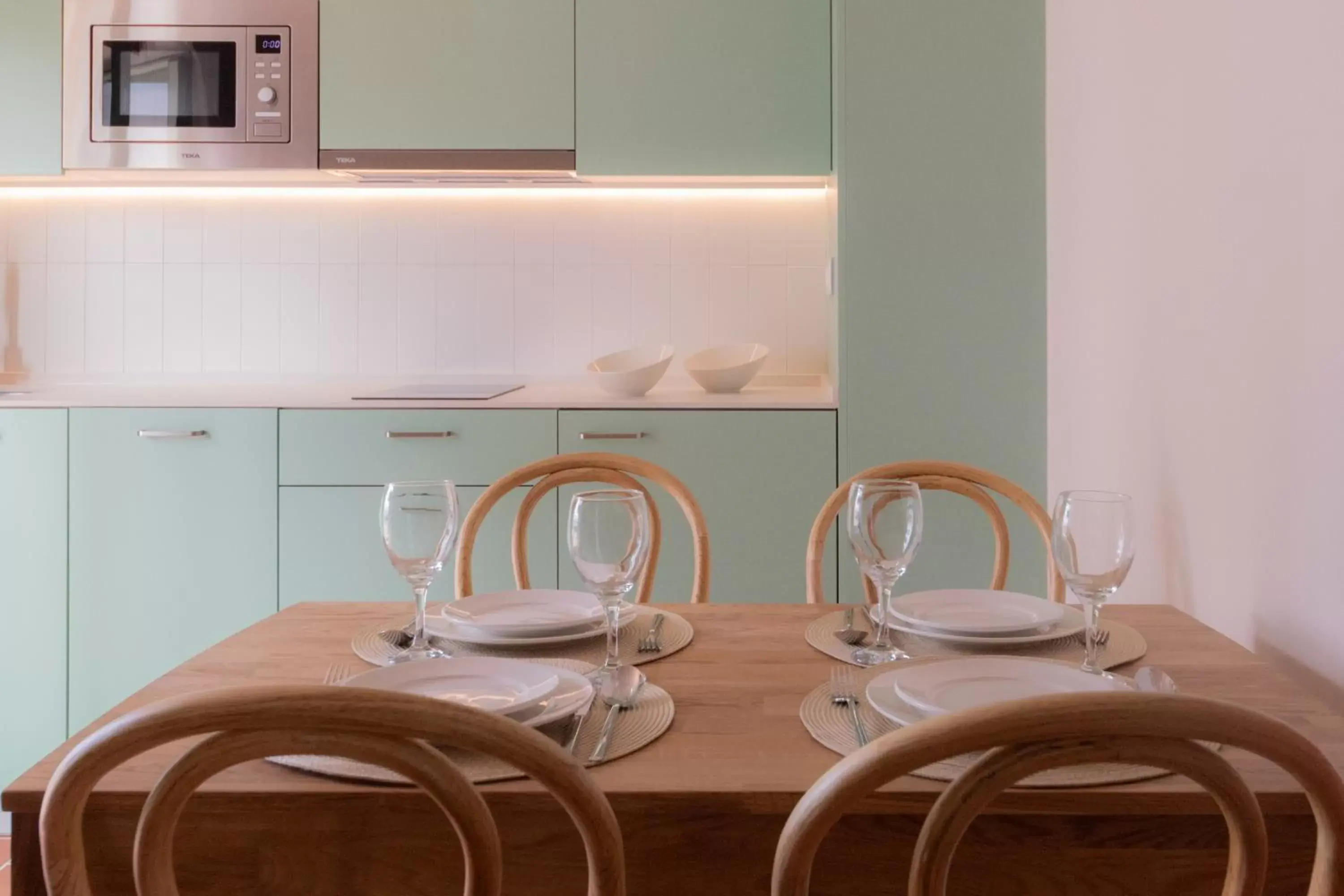 Kitchen or kitchenette, Dining Area in Terra Aurea Aparthotel Kitchen or kitchenette, Dining Area in Terra Aurea Aparthotel