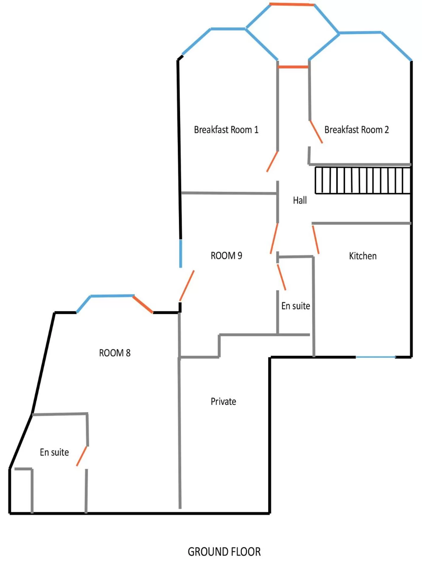 Floor plan in Aberconwy House B&B