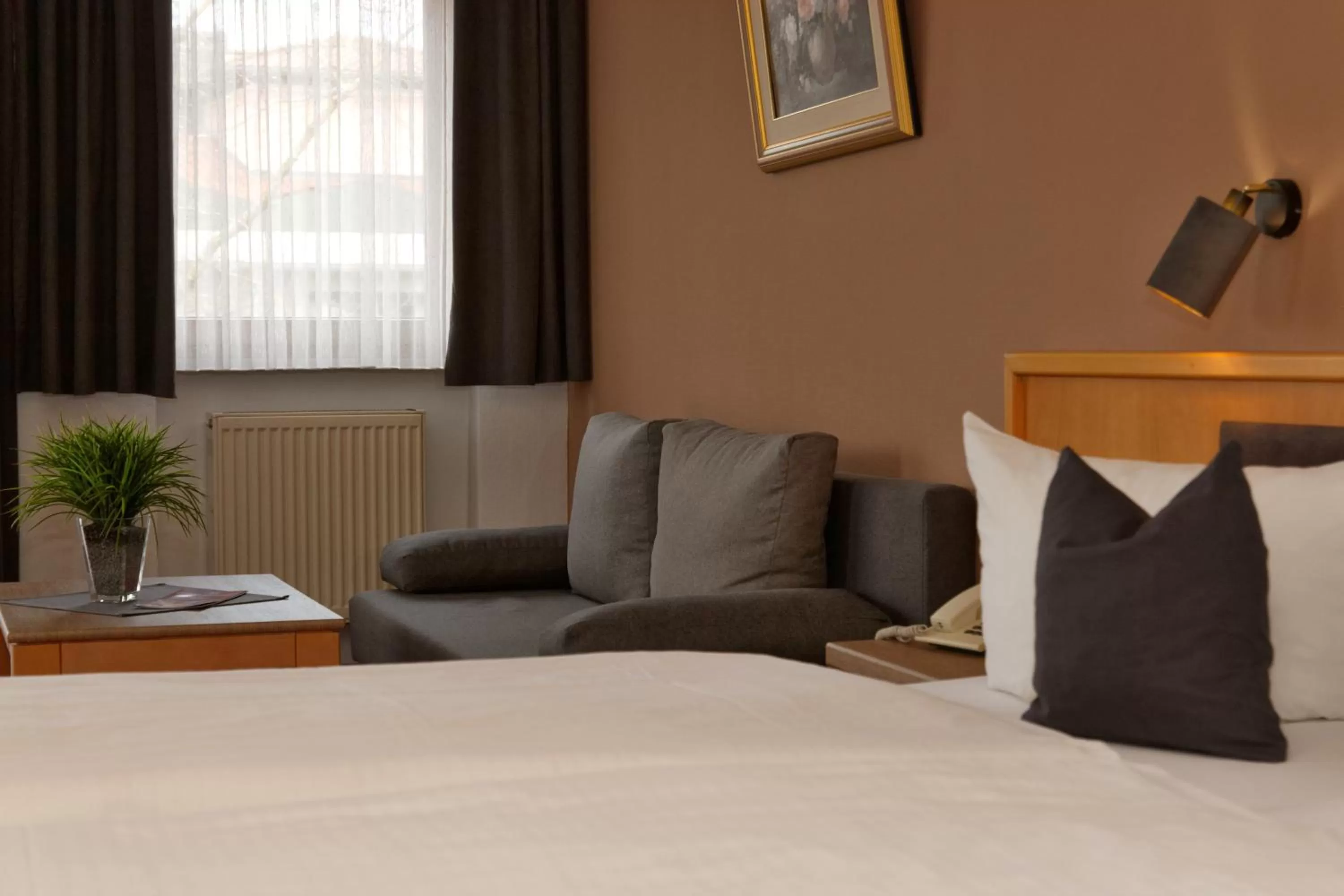 Bed, Seating Area in Kurpension Freudenstein