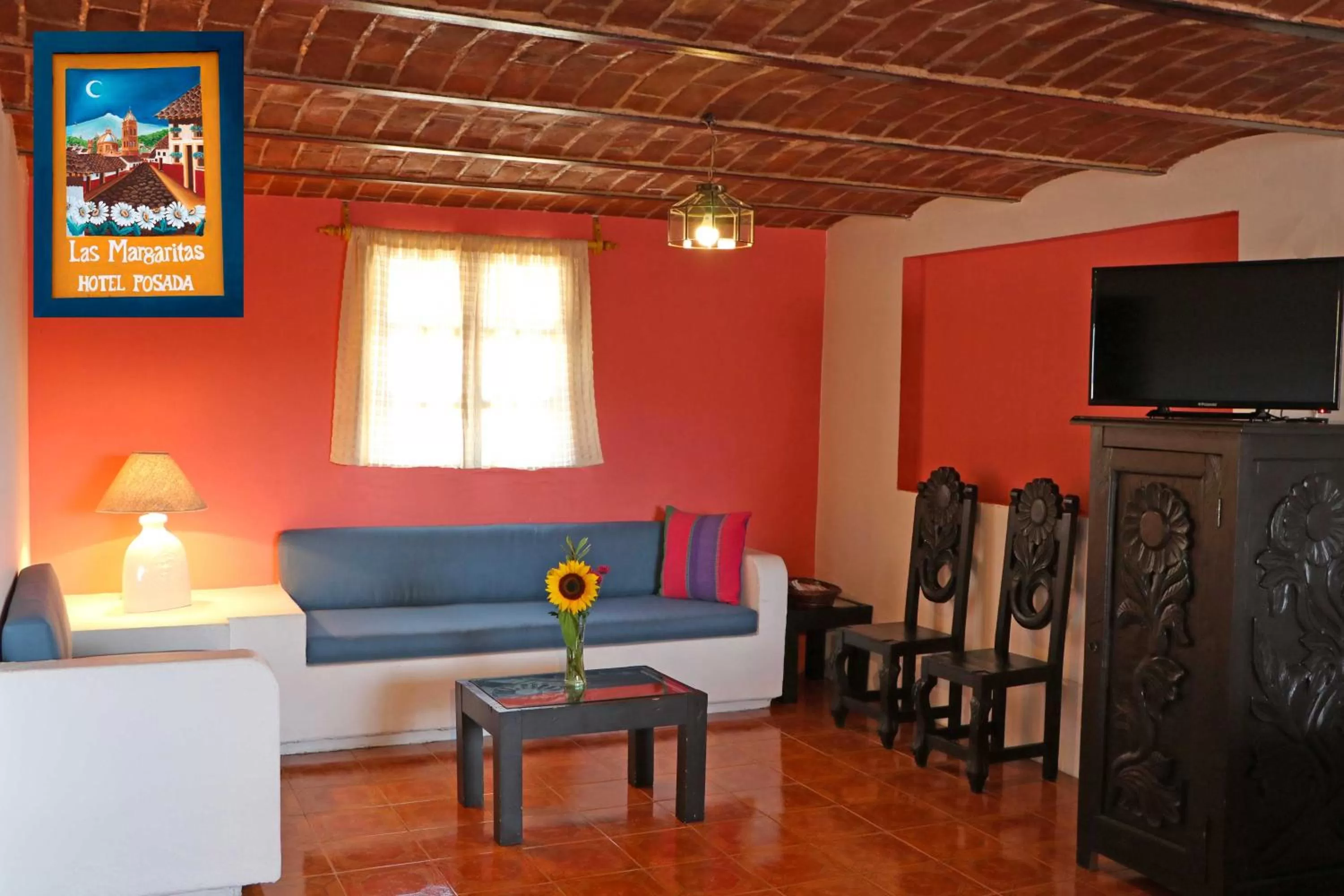 Living room in Las Margaritas Hotel Posada