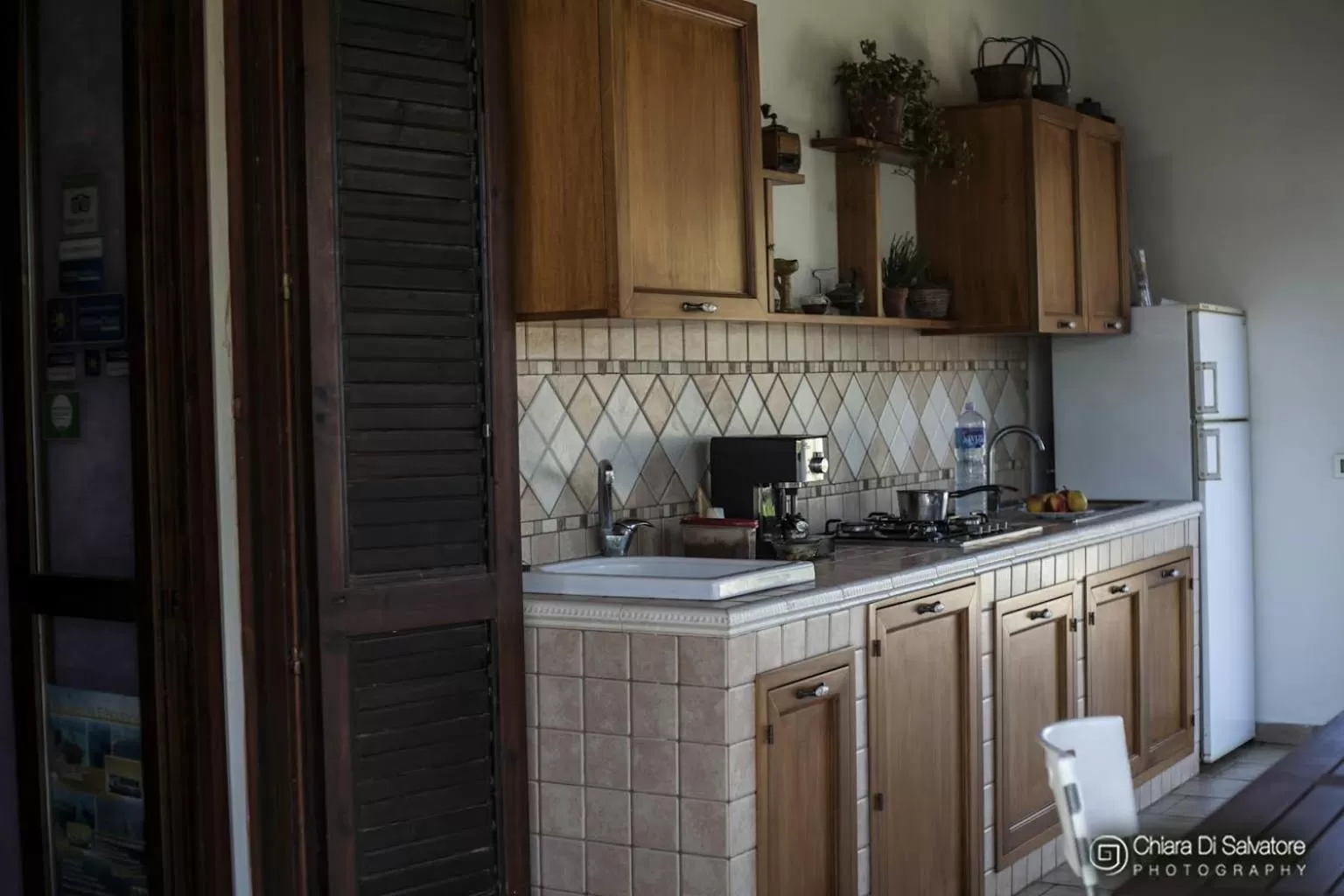 Kitchen or kitchenette in B&B Villa Francesco