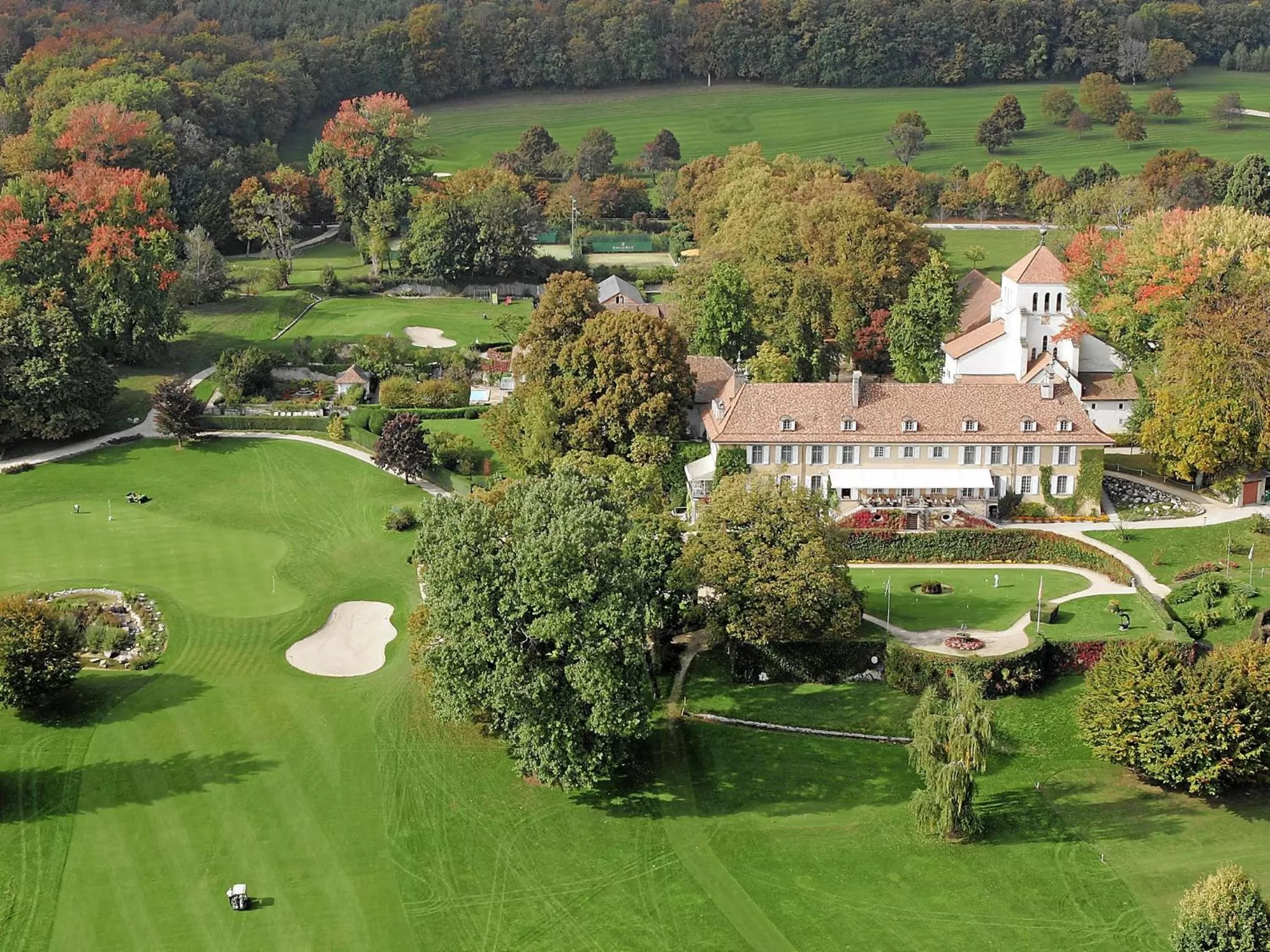 Bird's eye view in Château de Bonmont
