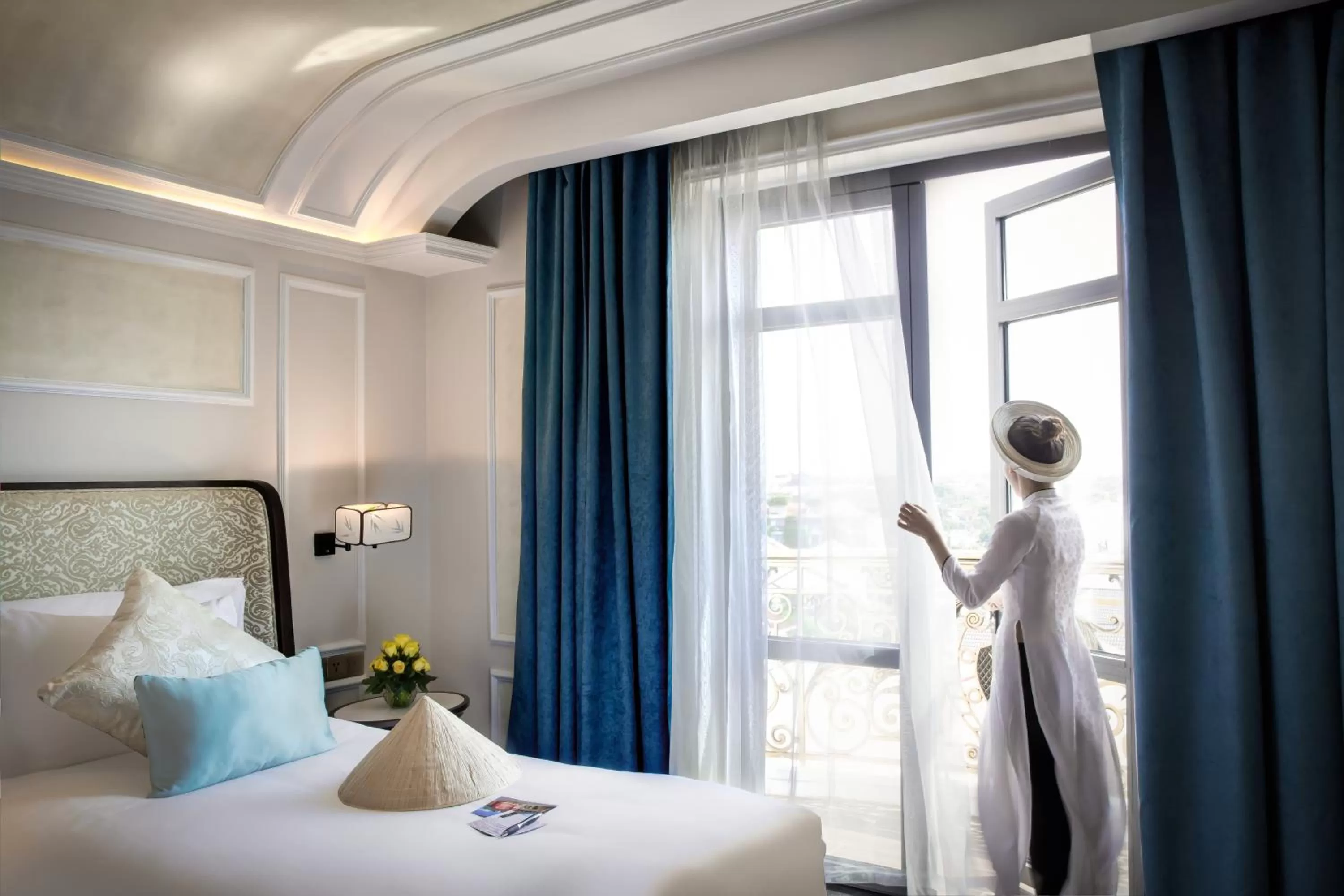 View (from property/room), Bed in Hotel Royal Hoi An - MGallery