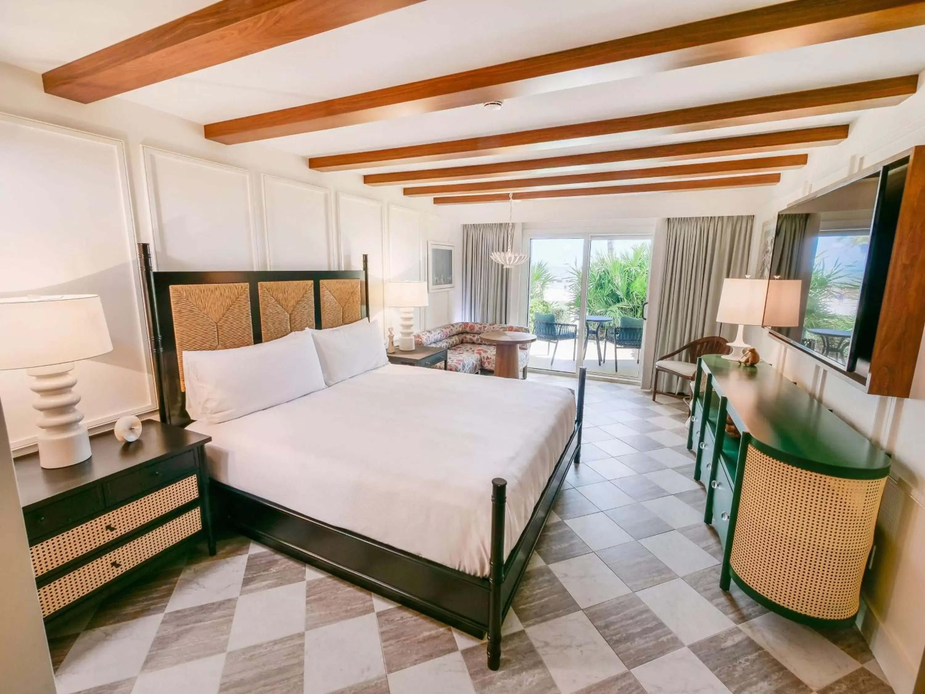 King Room with Roll-In Shower and View - Mobility/Hearing Accessible in Casa Marina Key West, Curio Collection by Hilton King Room with Roll-In Shower and View - Mobility/Hearing Accessible in Casa Marina Key West, Curio Collection by Hilton