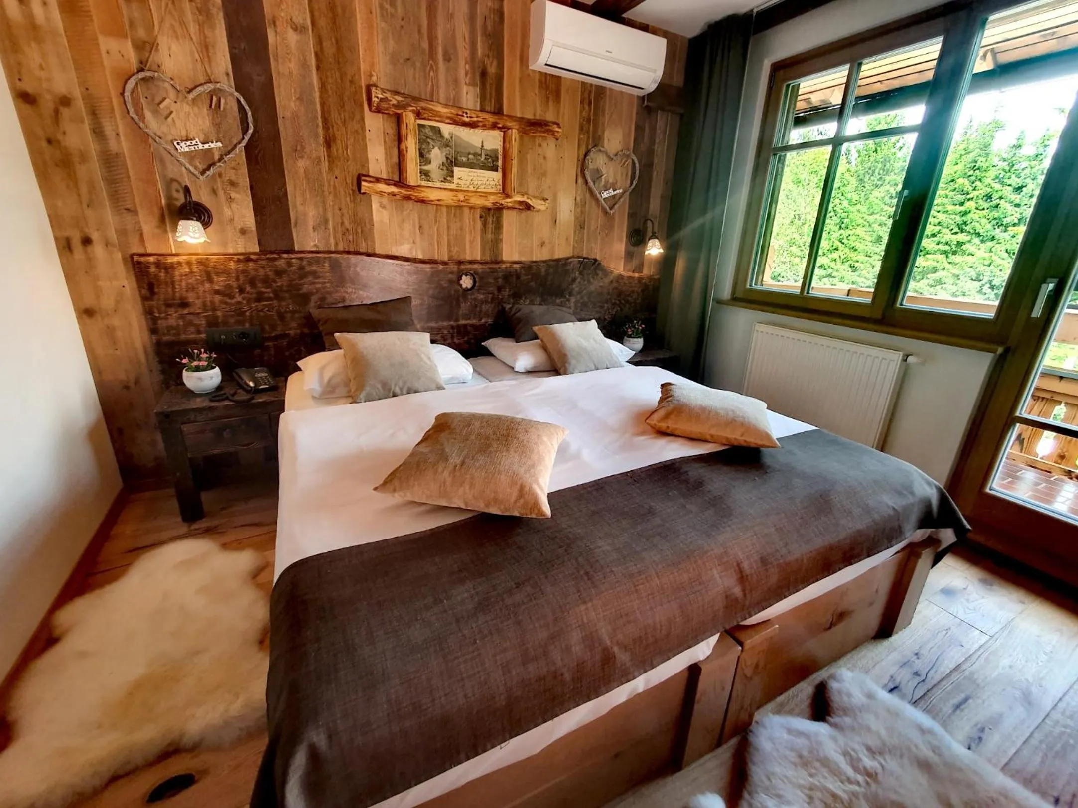 View (from property/room), Bed in Ribno Alpine Hotel