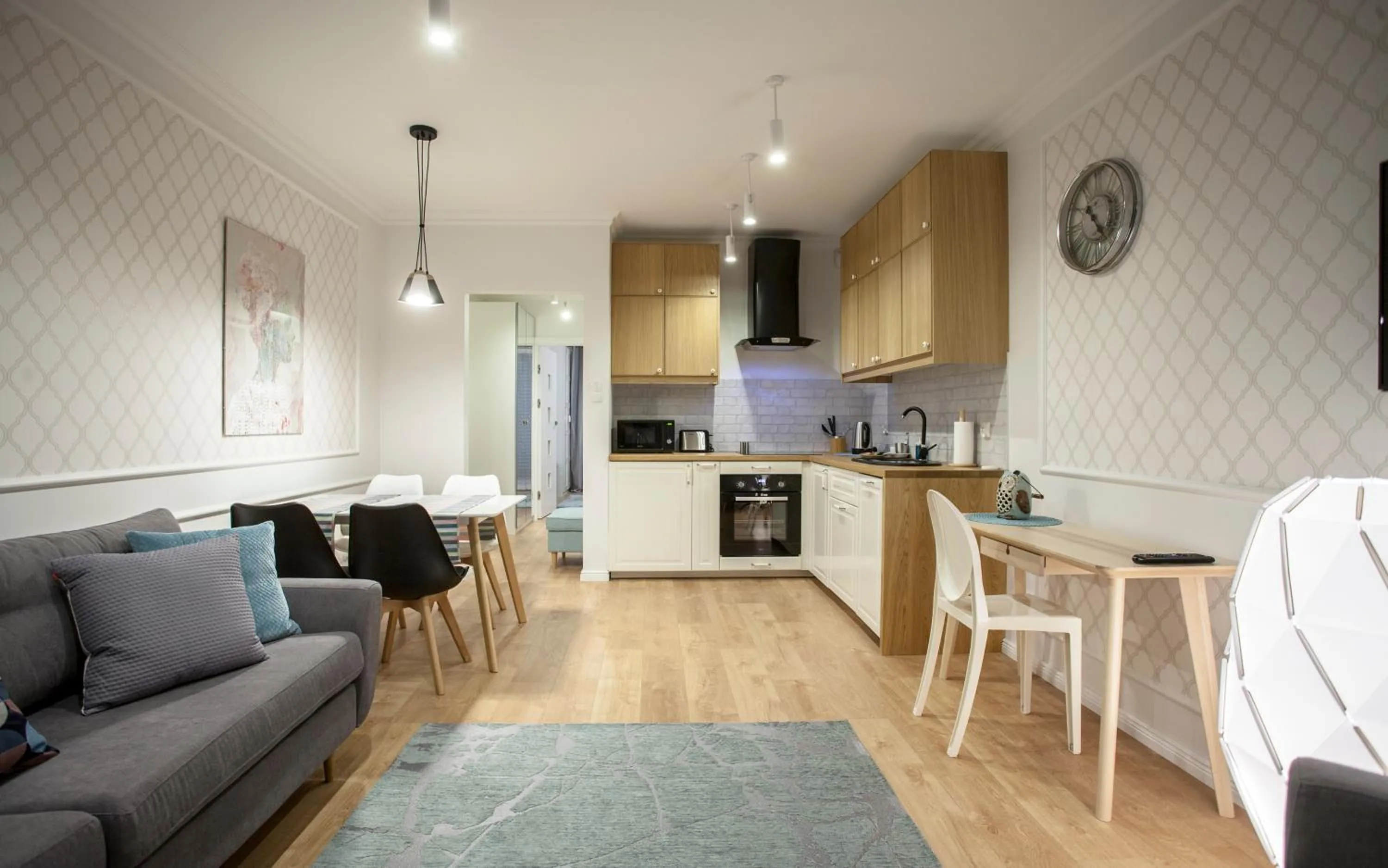 Kitchen or kitchenette in GRANO APARTMENTS Gdańsk Motława SPA & Wellness