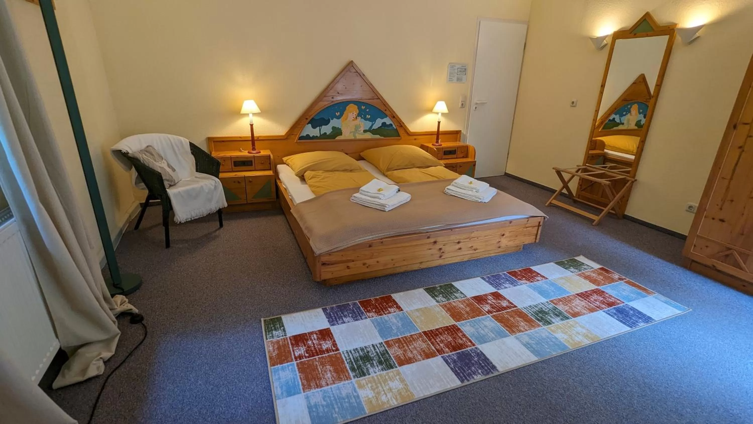 Bed in Naturhotel Forsthaus