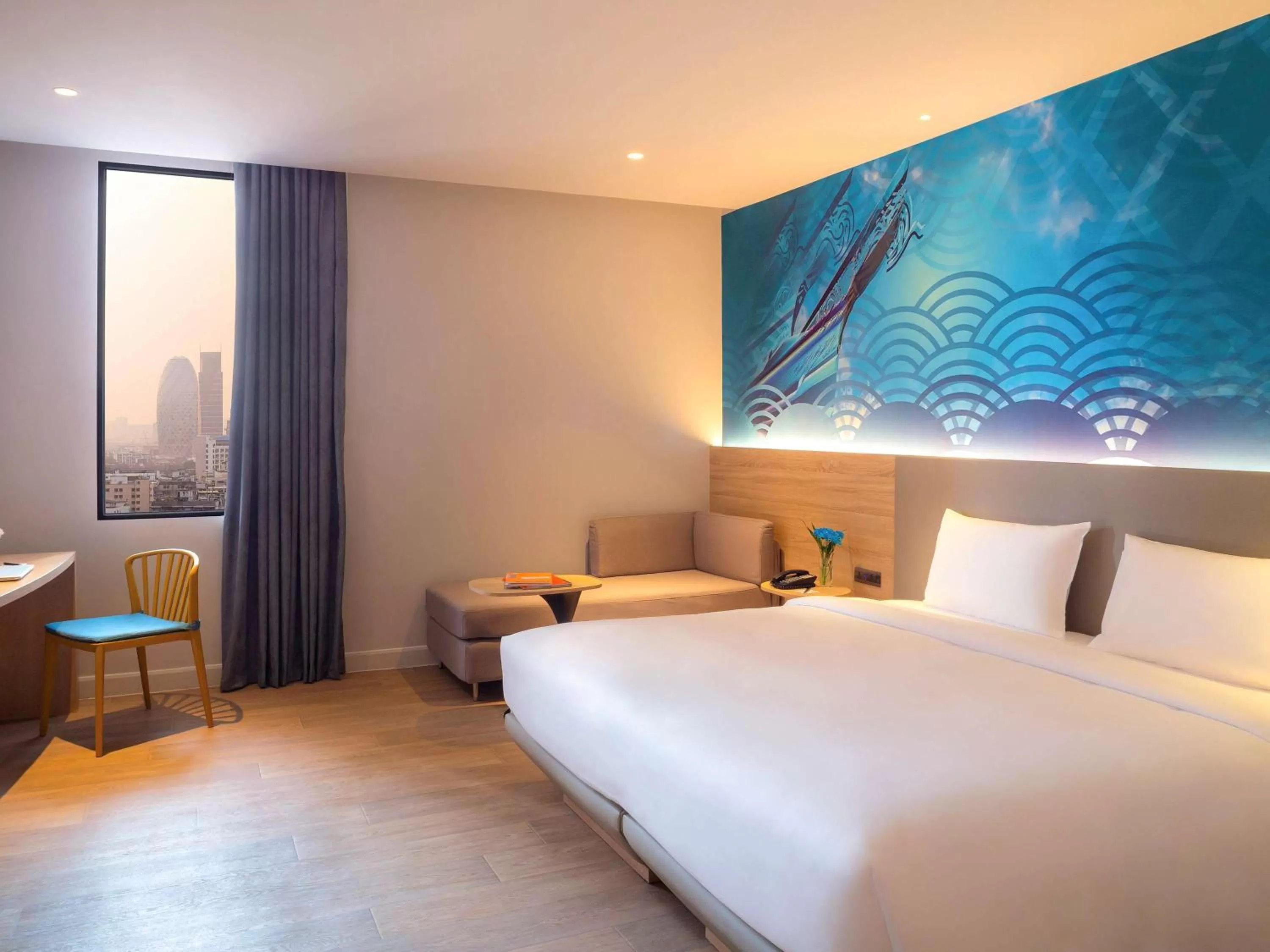 Bedroom, Bed in ibis Styles Bangkok Ratchada