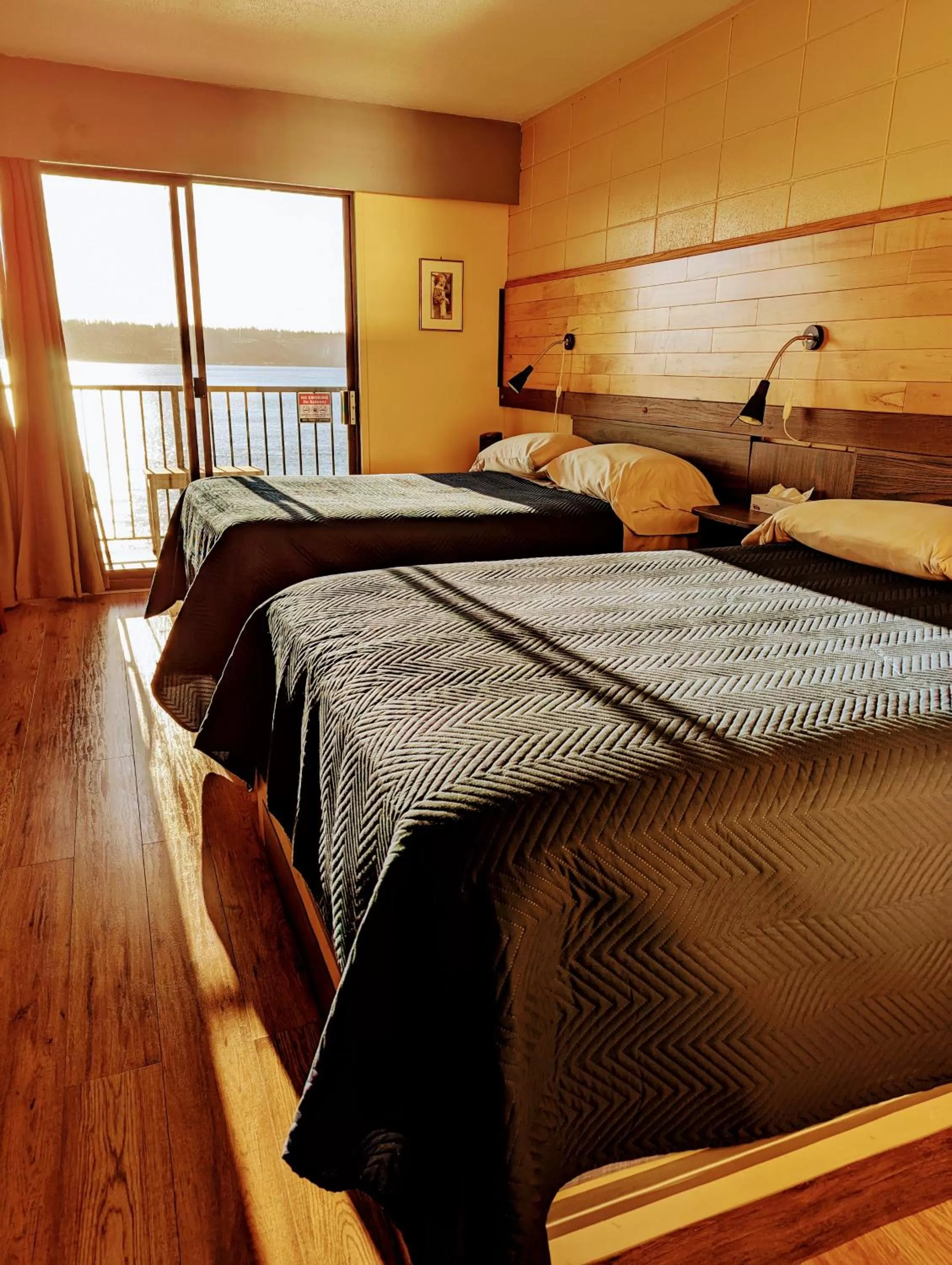 Bed in Above Tide Motel