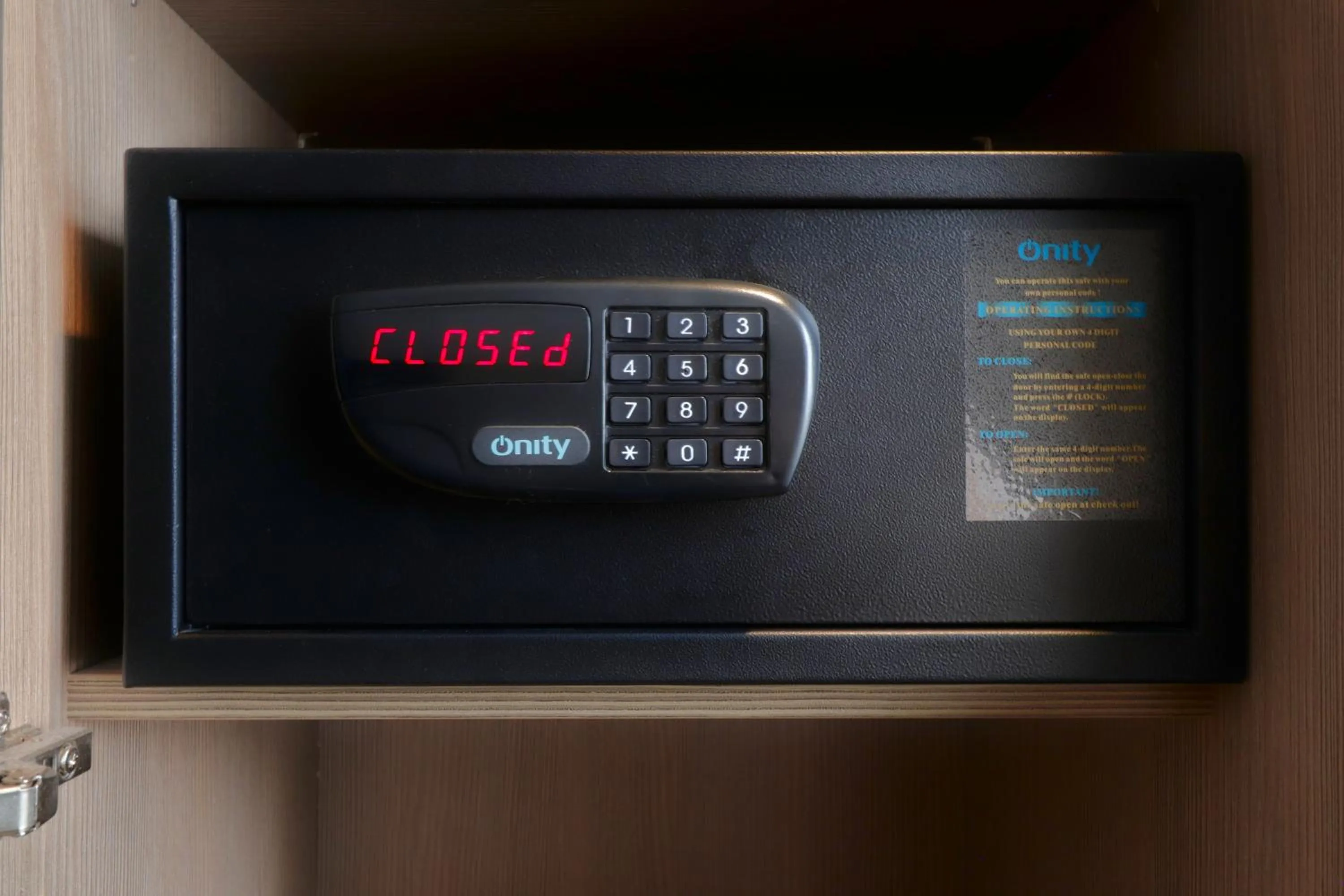 safe in XO Hotel Inner