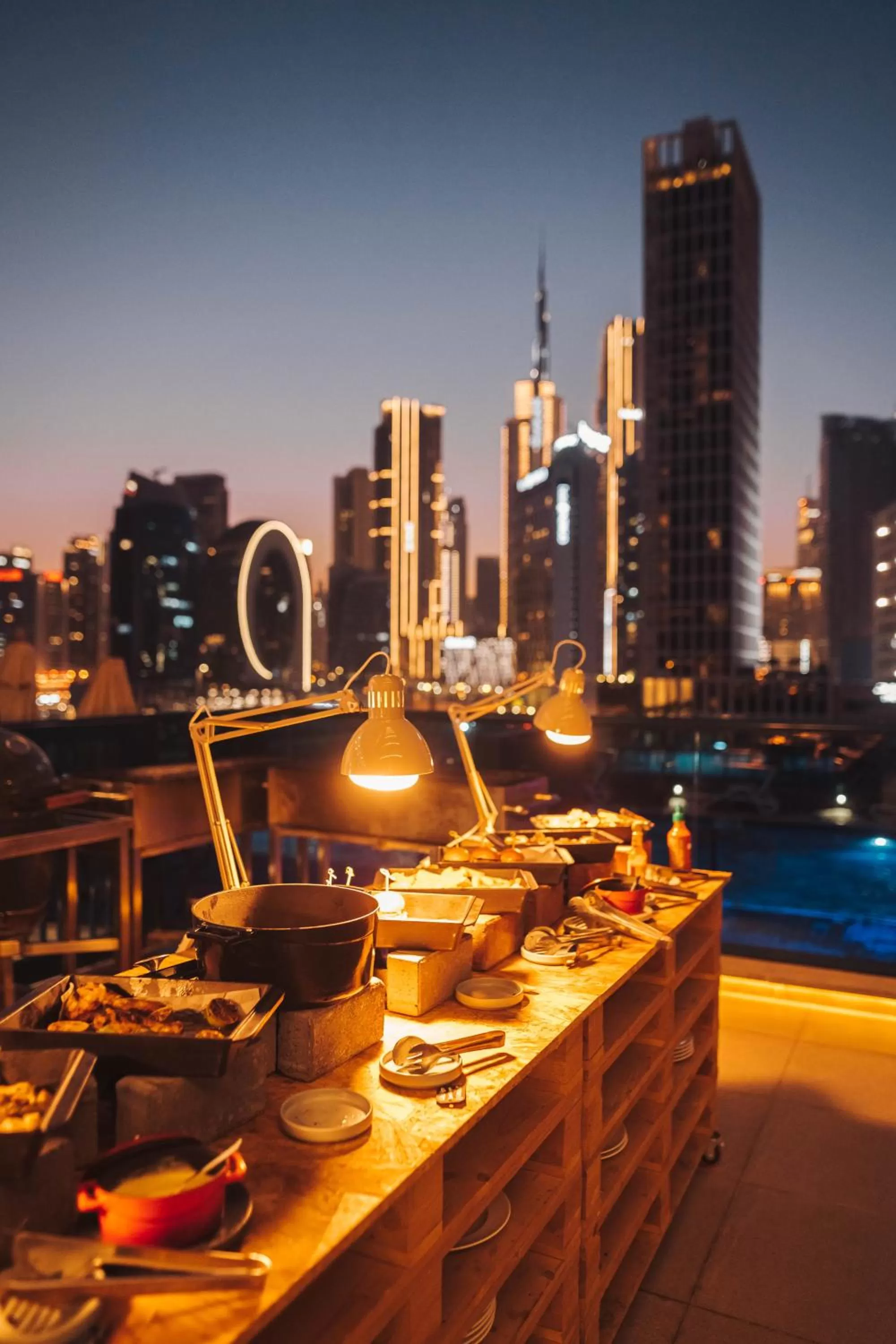 Swimming pool in Radisson Blu Hotel, Dubai Canal View