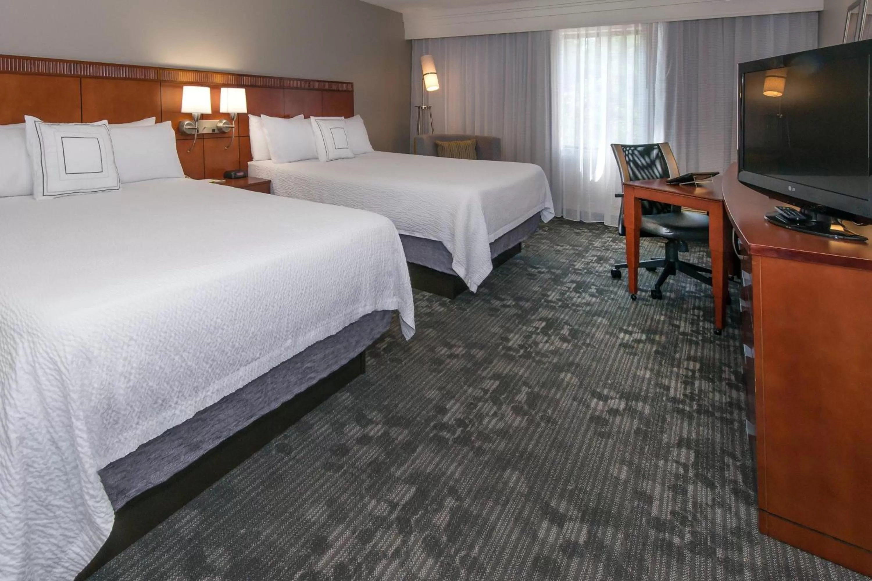 Queen Room with Two Queen Beds and Adapted Tub - Mobility and Hearing Accessible in Courtyard by Marriott Albany